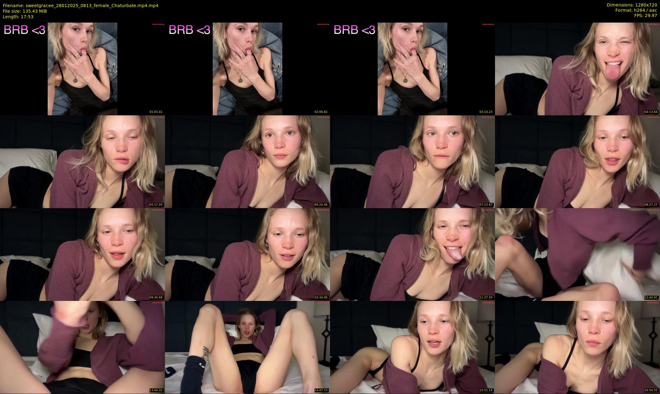 sweetgracee — 18 minute Chaturbate female cam show recording, 720p, Jan 28, 2025