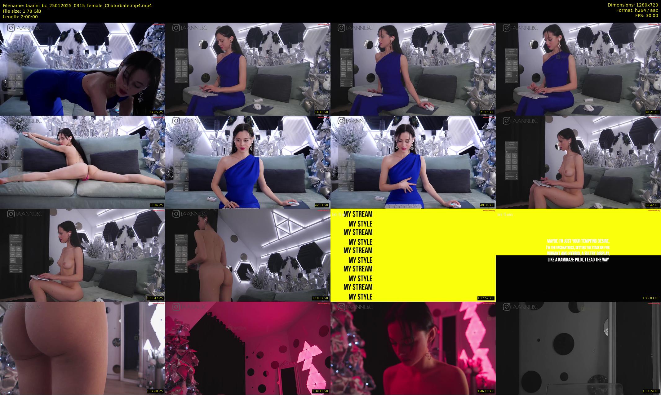taanni_bc — 120 minute Chaturbate female cam show recording, 720p, Jan 25, 2025