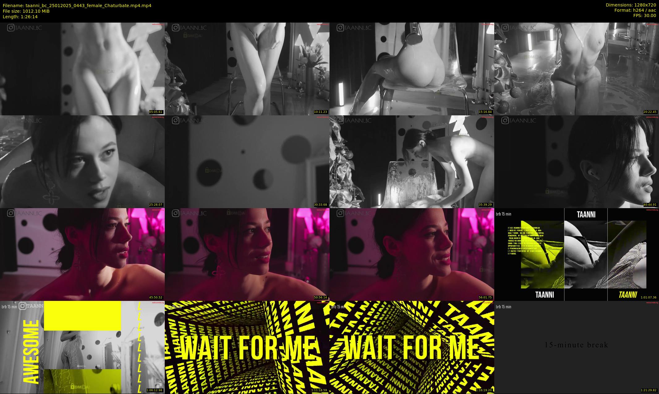 taanni_bc — 87 minute Chaturbate female cam show recording, 720p, Jan 25, 2025