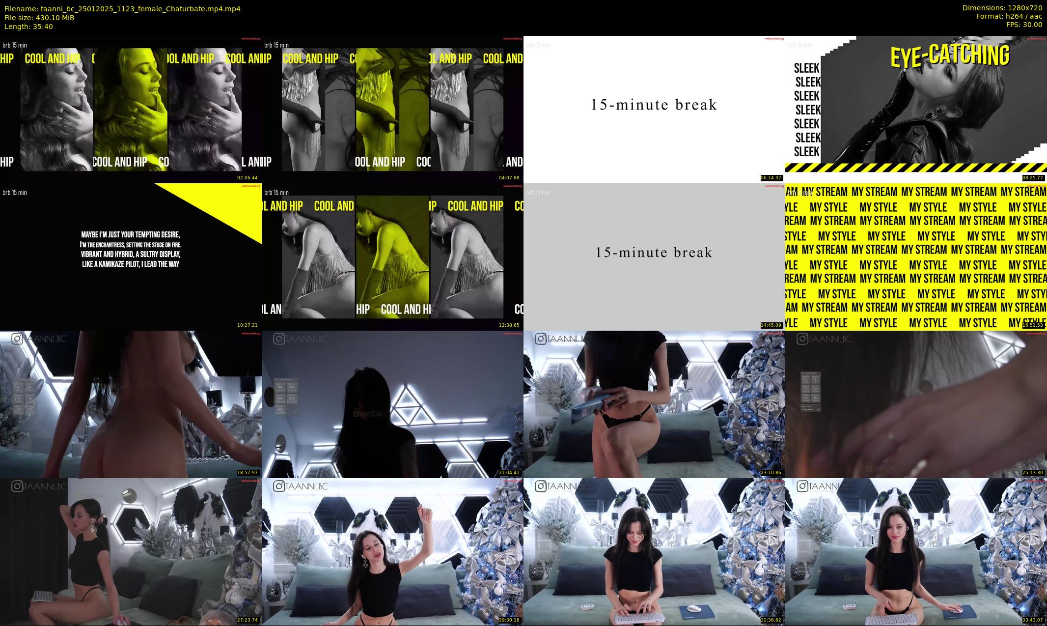 taanni_bc — 36 minute Chaturbate female cam show recording, 720p, Jan 25, 2025