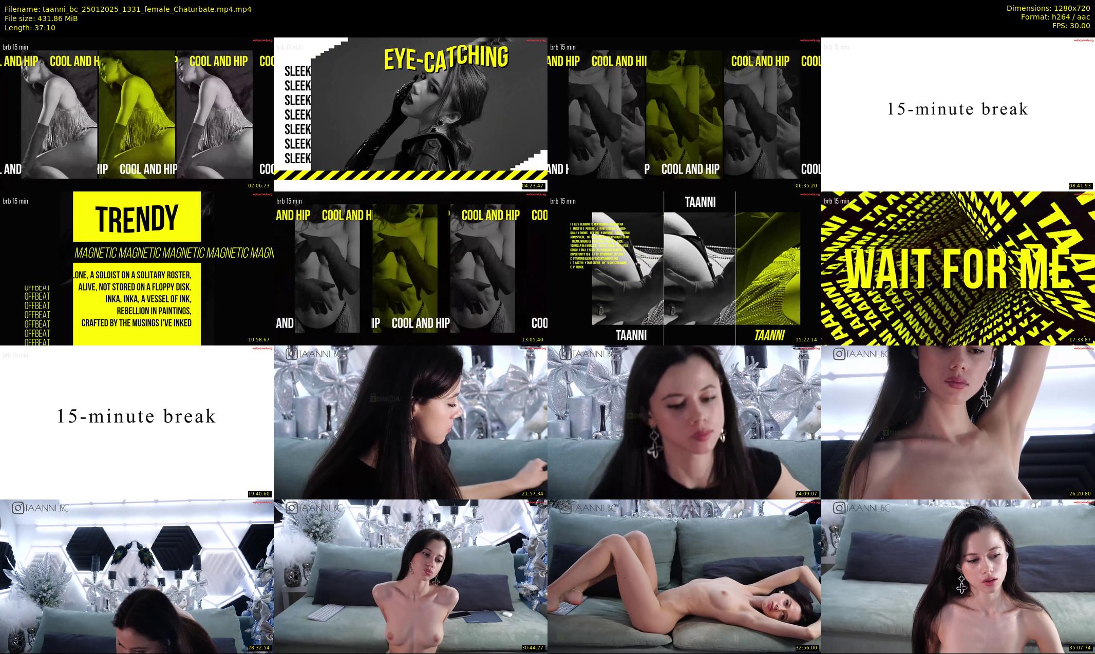taanni_bc — 38 minute Chaturbate female cam show recording, 720p, Jan 25, 2025