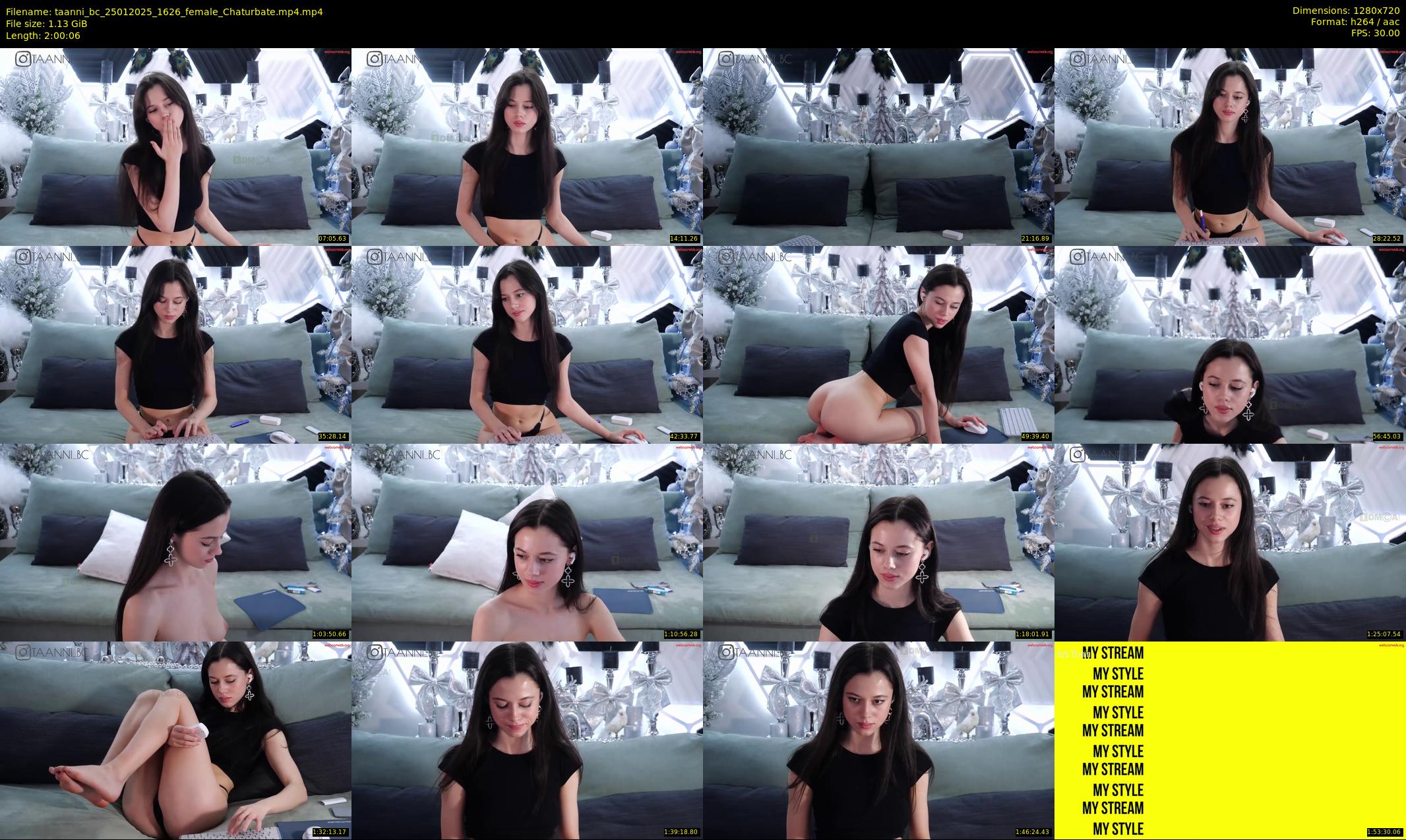 taanni_bc — 121 minute Chaturbate female cam show recording, 720p, Jan 25, 2025