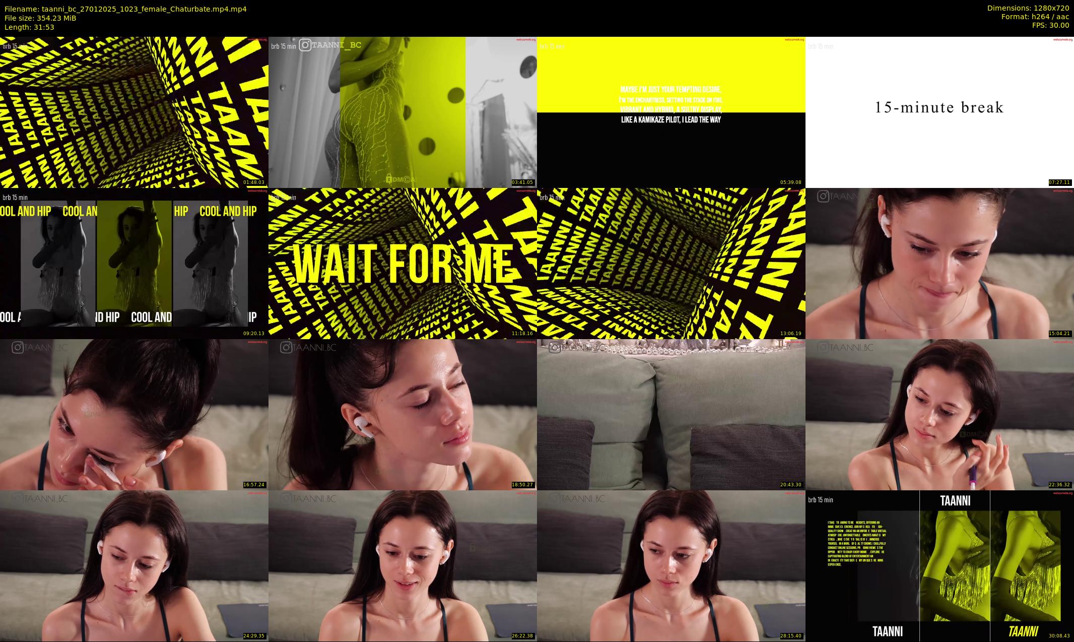 taanni_bc — 32 minute Chaturbate female cam show recording, 720p, Jan 27, 2025