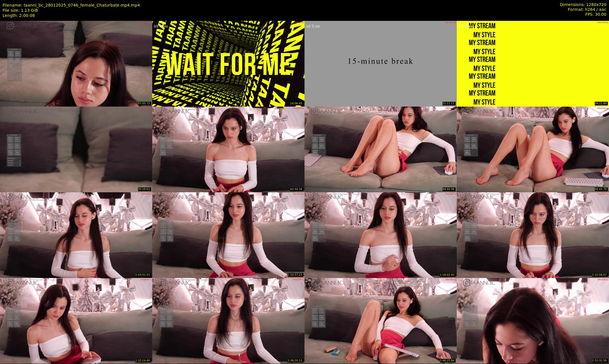 taanni_bc — 121 minute Chaturbate female cam show recording, 720p, Jan 28, 2025