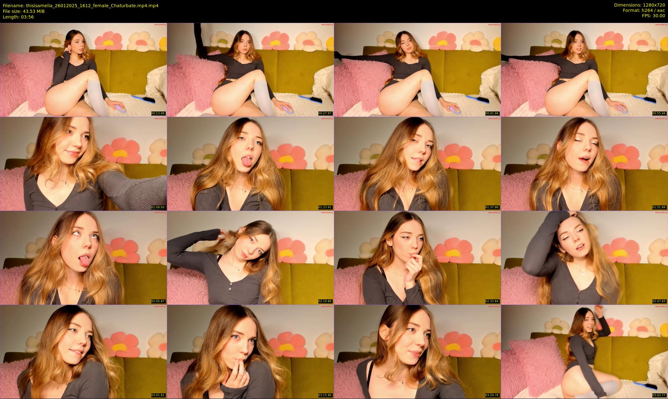 thisisamelia — 4 minute Chaturbate female cam show recording, 720p, Jan 26, 2025
