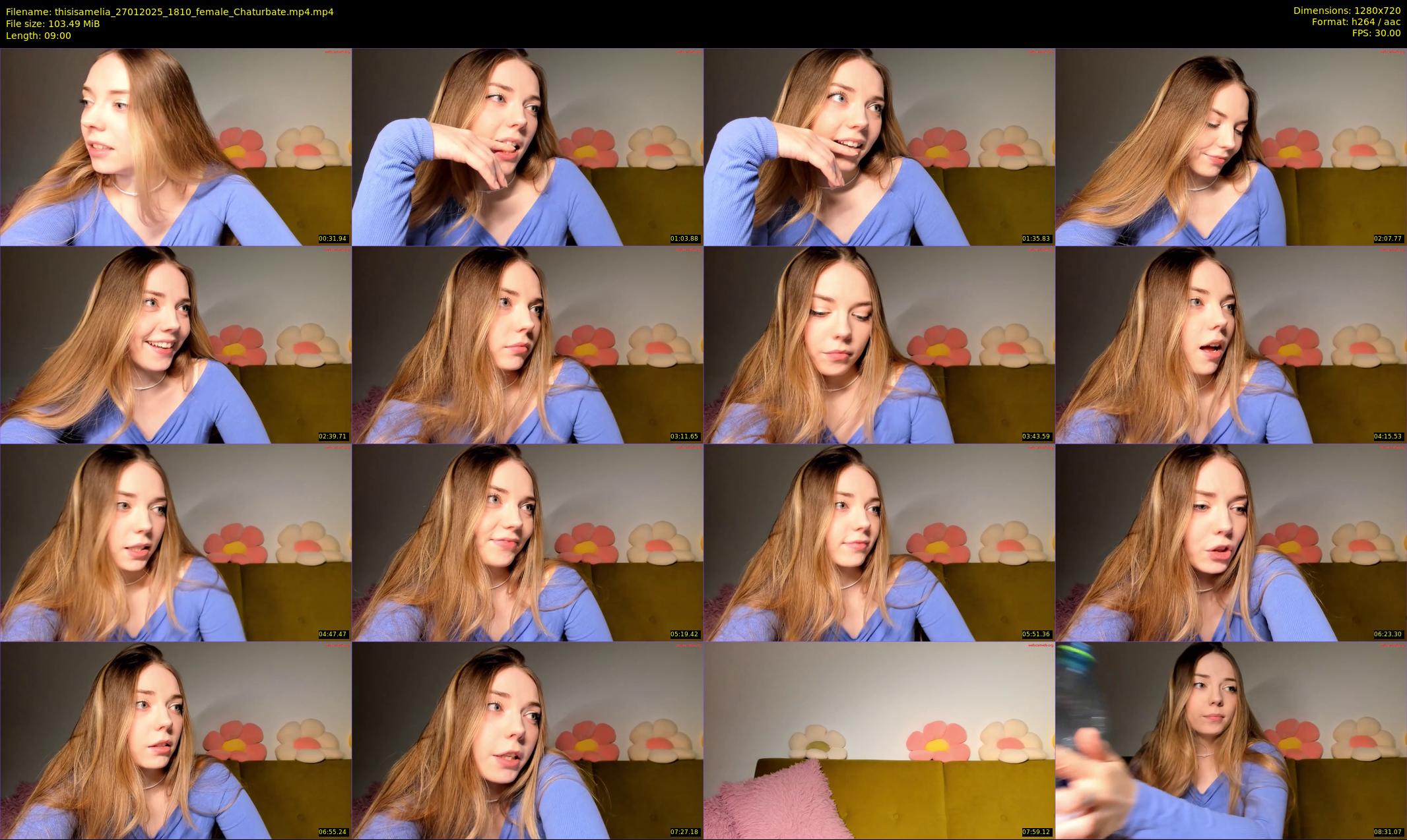 thisisamelia — 9 minute Chaturbate female cam show recording, 720p, Jan 27, 2025