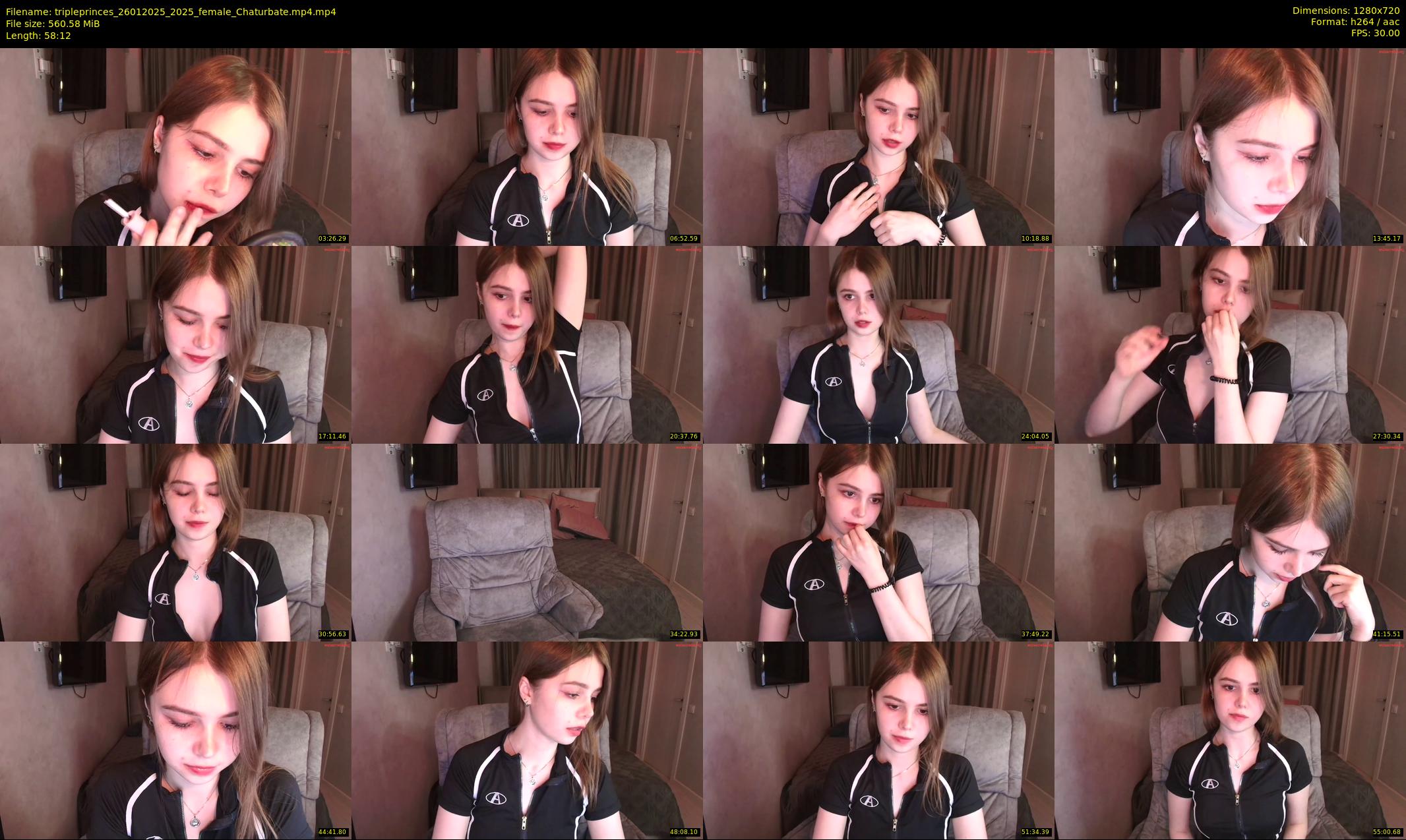 tripleprinces — 59 minute Chaturbate female cam show recording, 720p, Jan 26, 2025