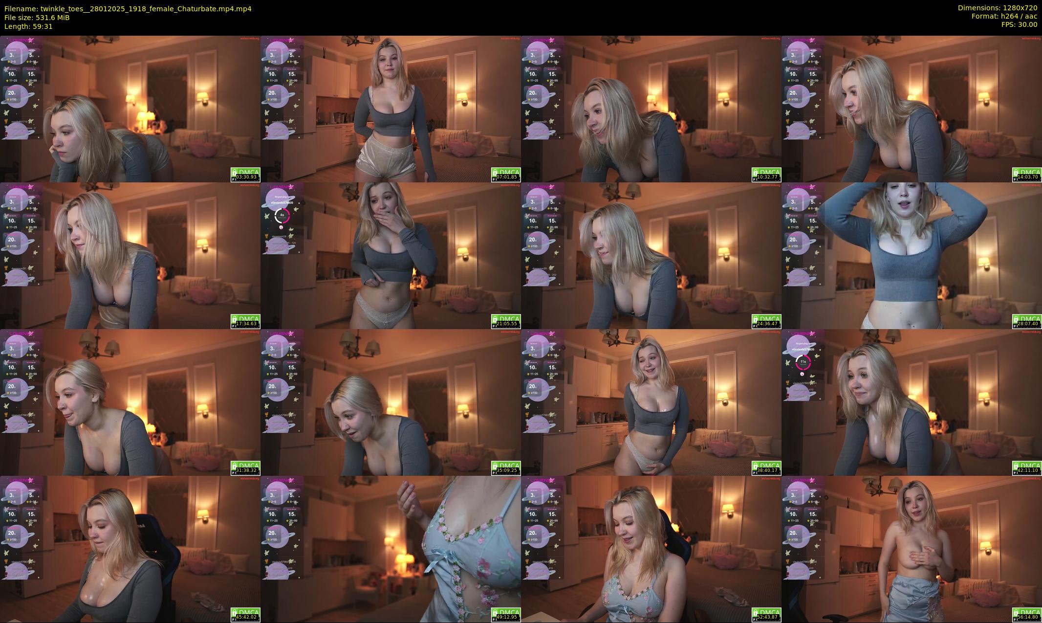 twinkle_toes_ — 60 minute Chaturbate female cam show recording, 720p, Jan 28, 2025