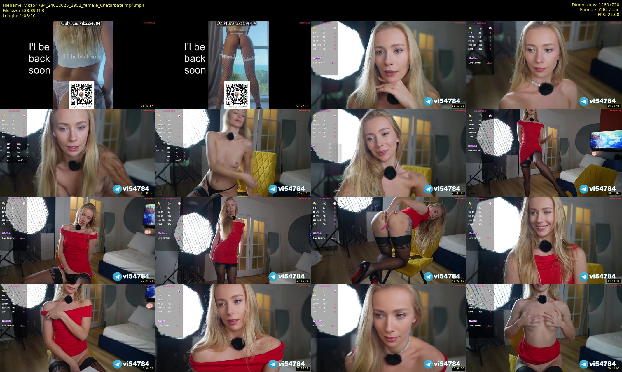 vika54784 — 64 minute Chaturbate female cam show recording, 720p, Jan 24, 2025