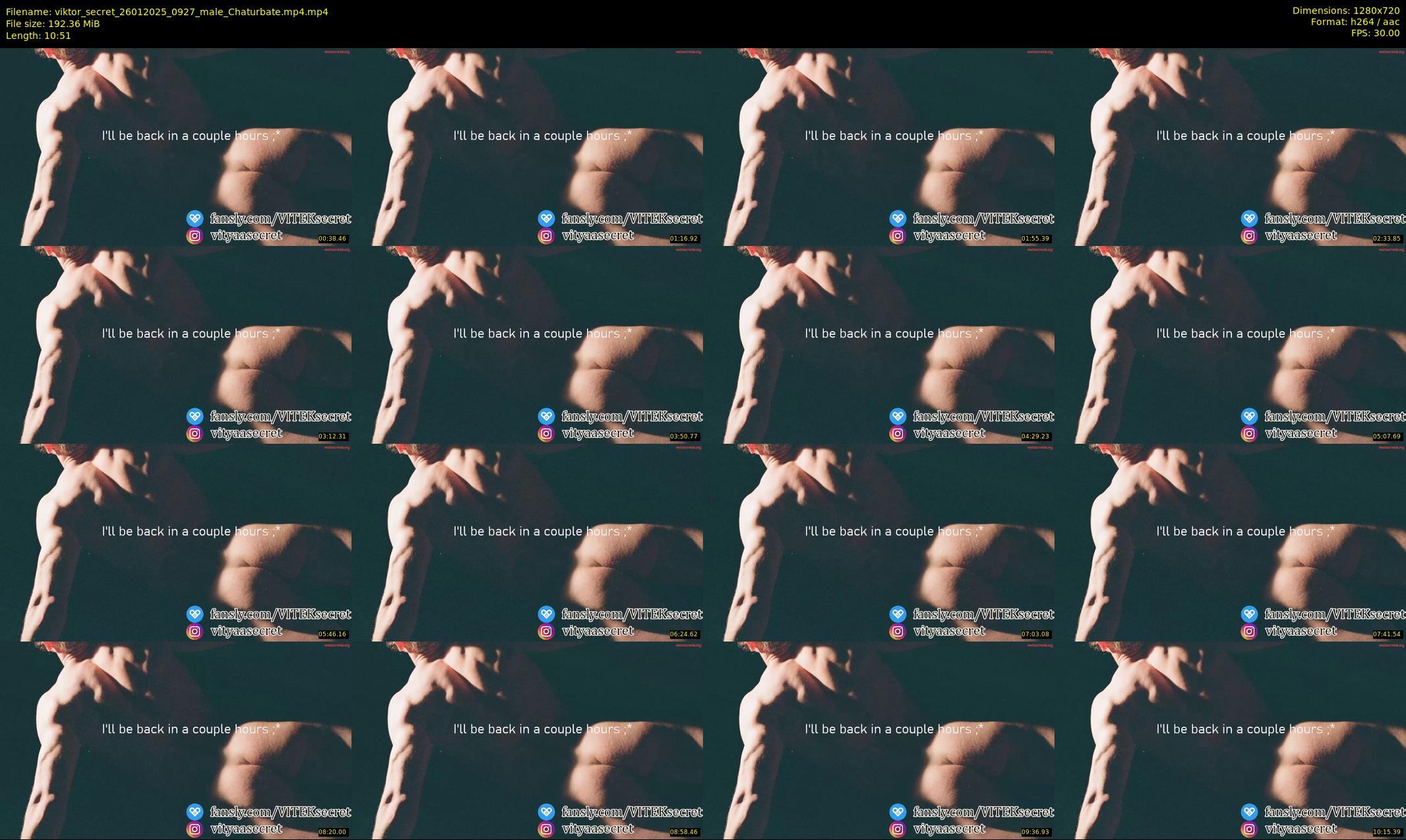 viktor_secret — 11 minute Chaturbate male cam show recording, 720p, Jan 26, 2025