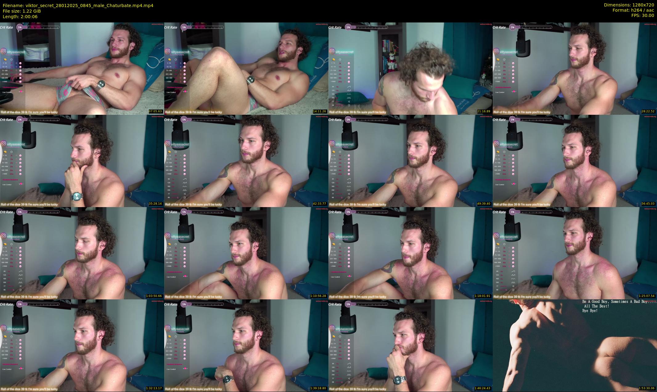 viktor_secret — 121 minute Chaturbate male cam show recording, 720p, Jan 28, 2025