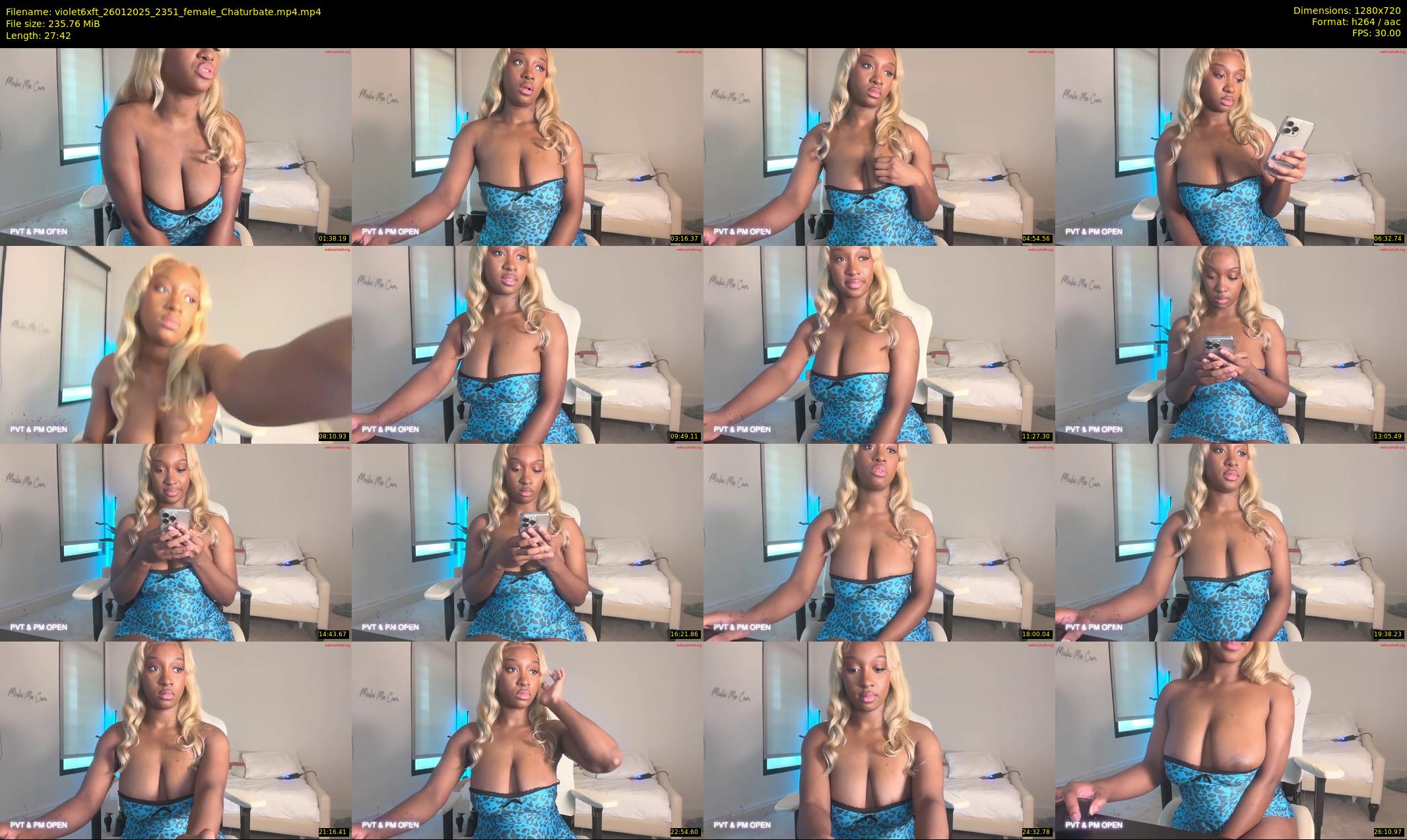 violet6xft — 28 minute Chaturbate female cam show recording, 720p, Jan 26, 2025