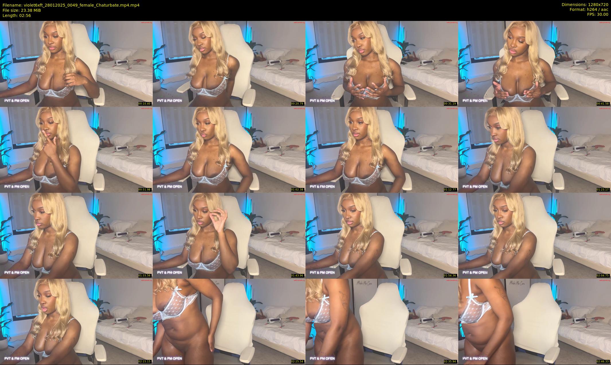 violet6xft — 3 minute Chaturbate female cam show recording, 720p, Jan 28, 2025