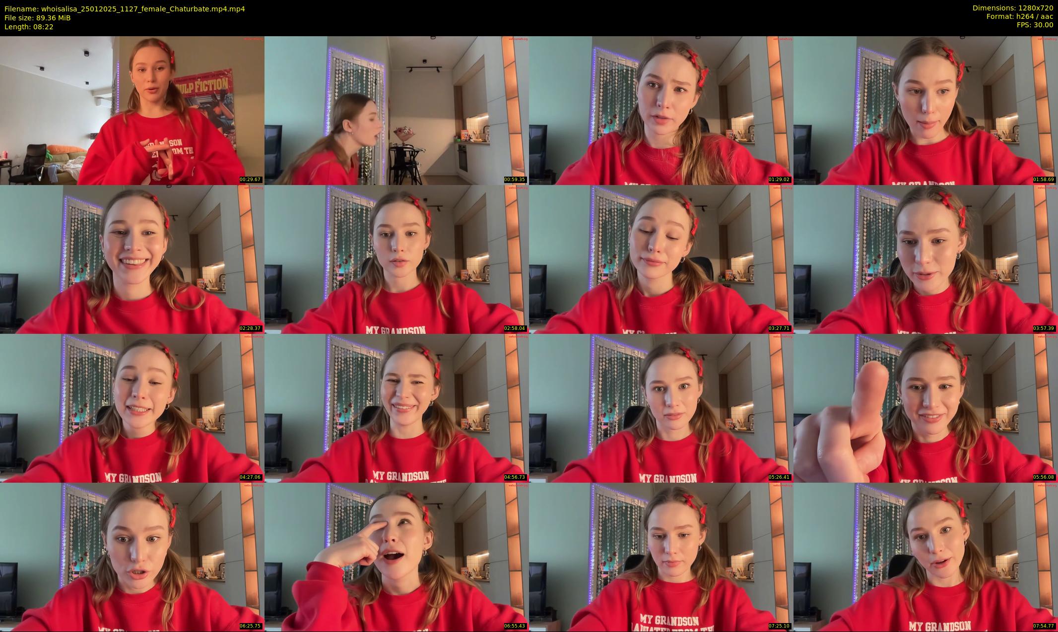 whoisalisa — 9 minute Chaturbate female cam show recording, 720p, Jan 25, 2025