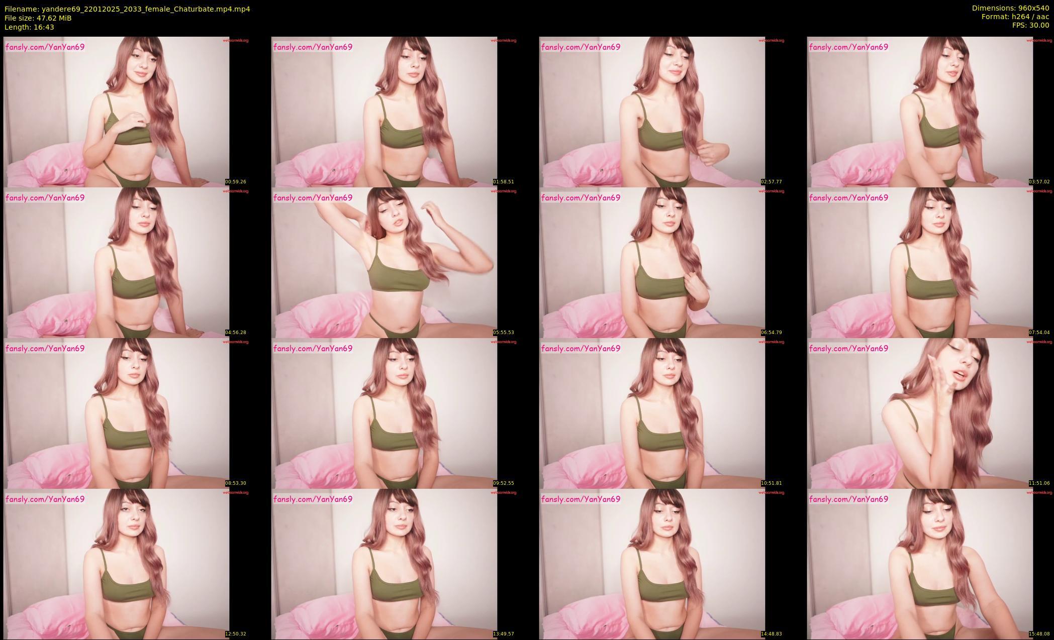 yandere69 — 17 minute Chaturbate female cam show recording, 480p, Jan 22, 2025