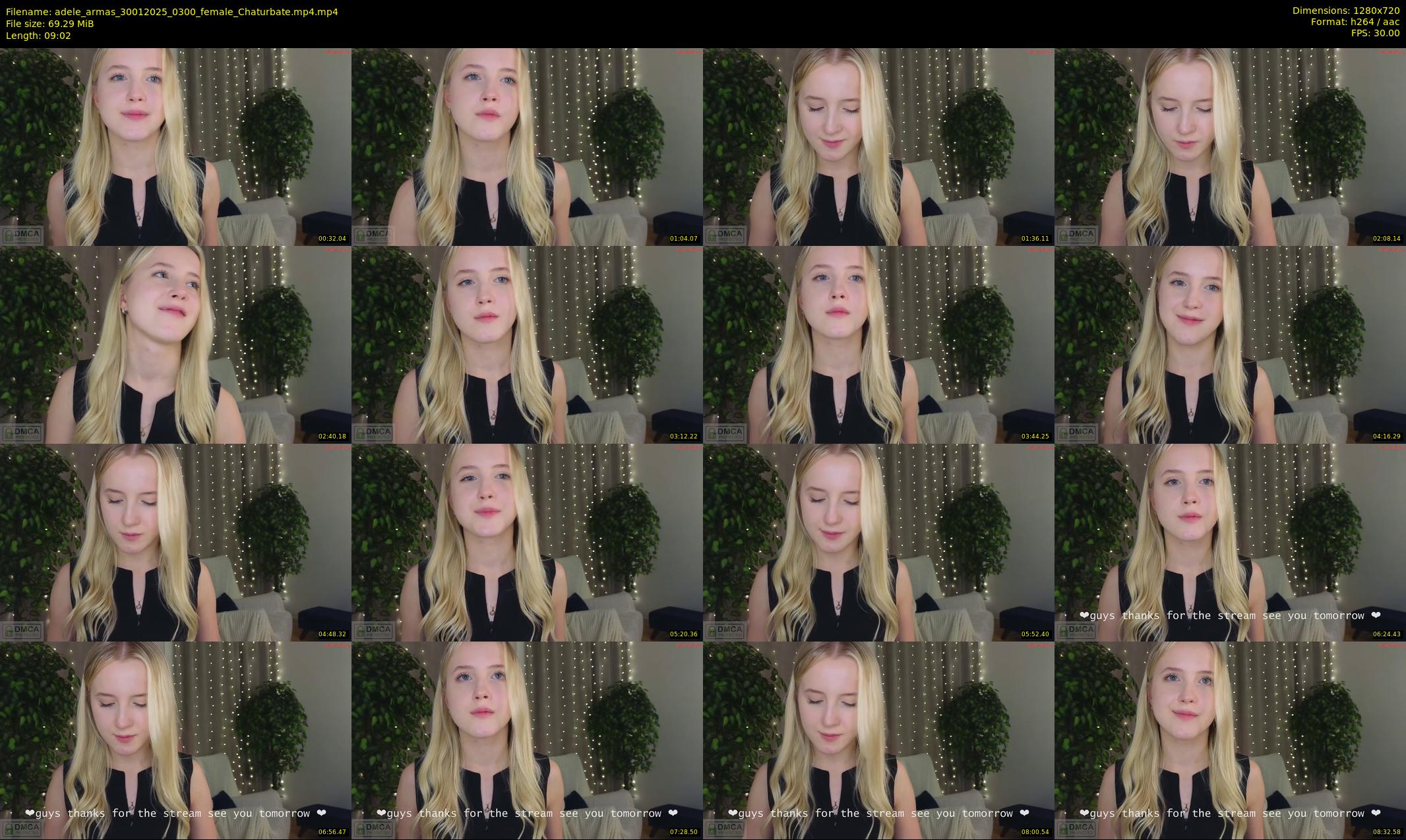 adele_armas — 10 minute Chaturbate female cam show recording, 720p, Jan 30, 2025