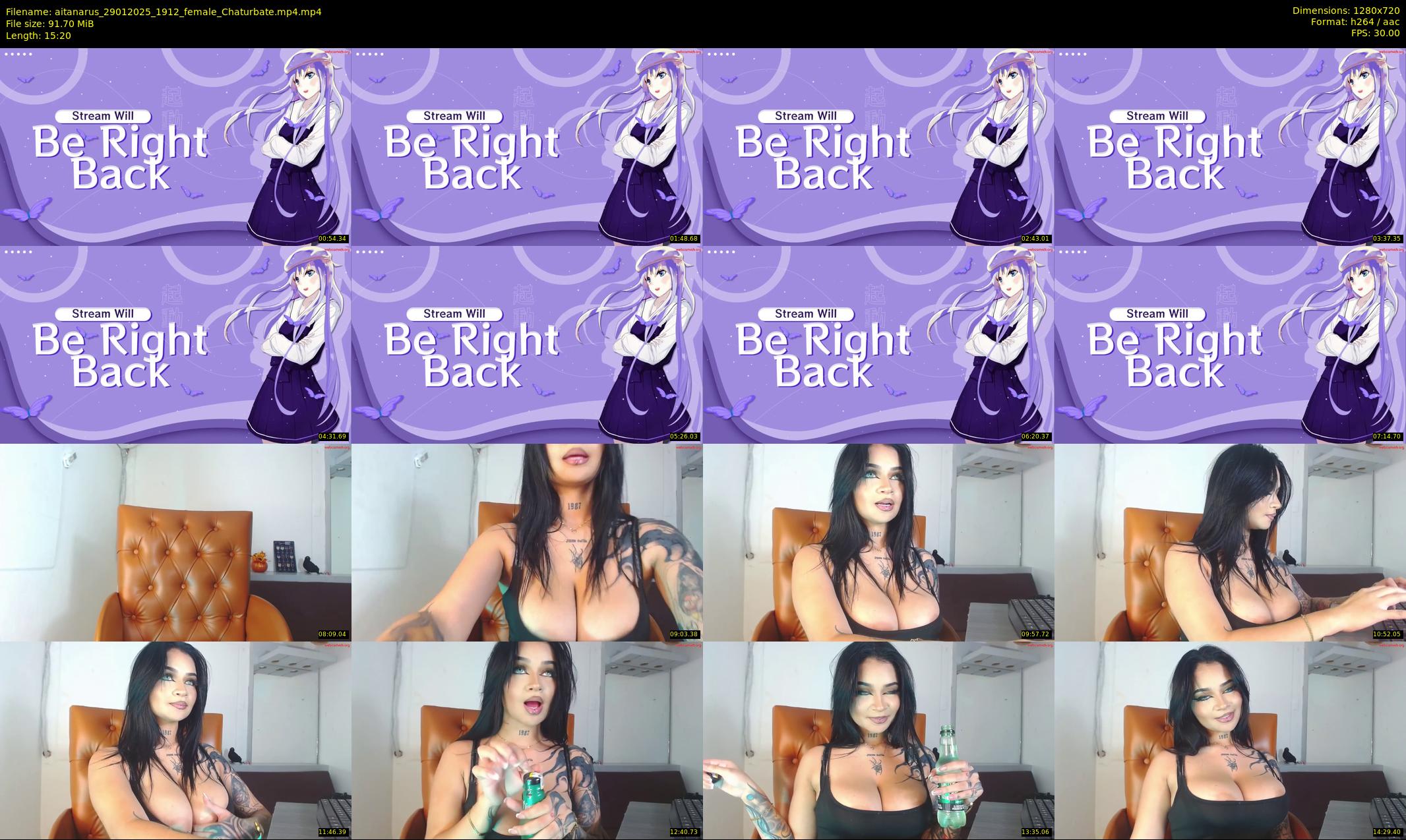 aitanarus — 16 minute Chaturbate female cam show recording, 720p, Jan 29, 2025