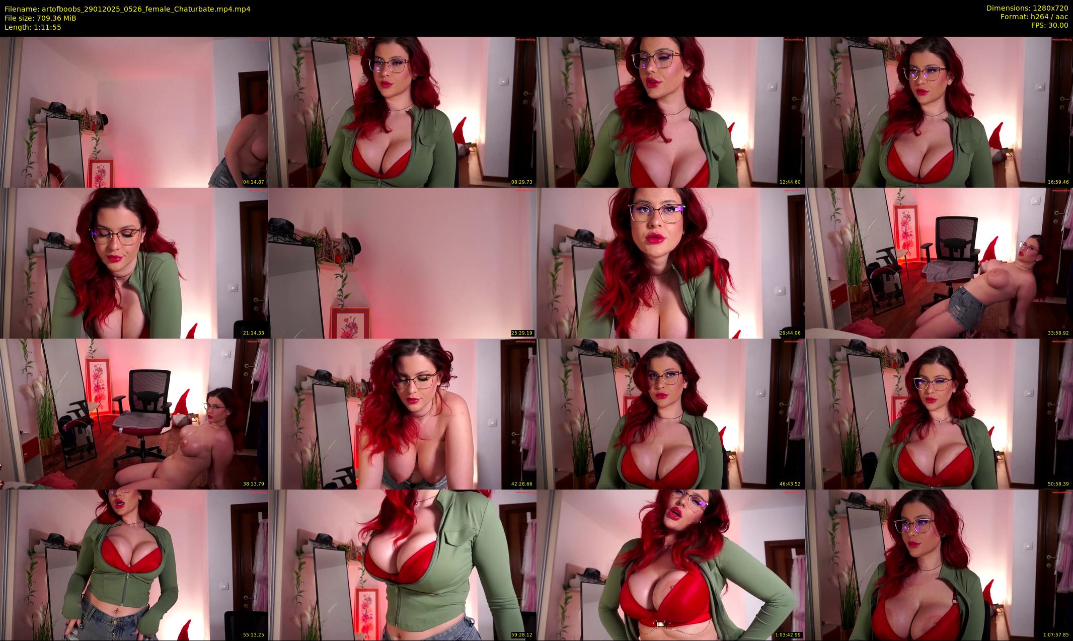 artofboobs — 72 minute Chaturbate female cam show recording, 720p, Jan 29, 2025