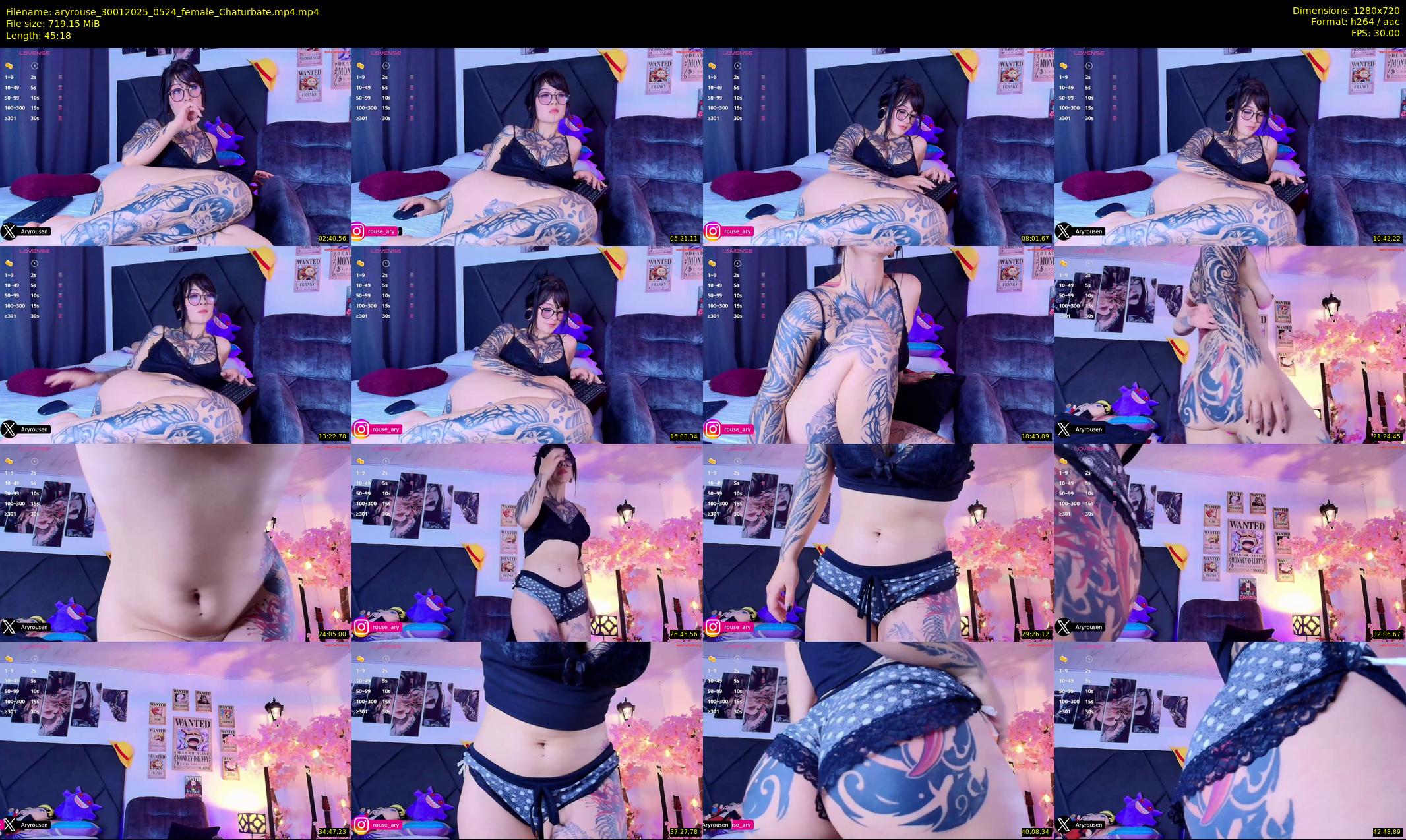 aryrouse — 46 minute Chaturbate female cam show recording, 720p, Jan 30, 2025