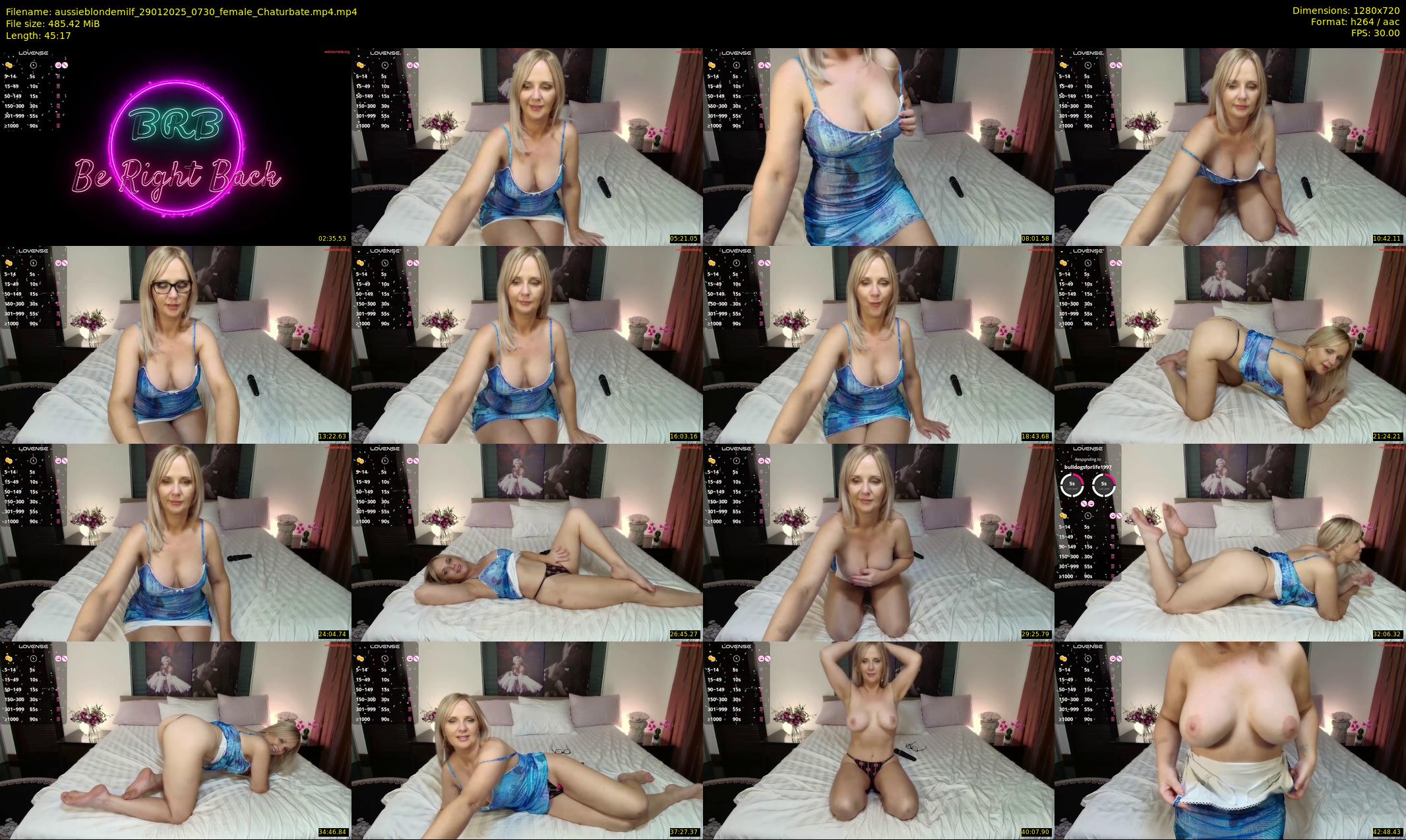 aussieblondemilf — 46 minute Chaturbate female cam show recording, 720p, Jan 29, 2025