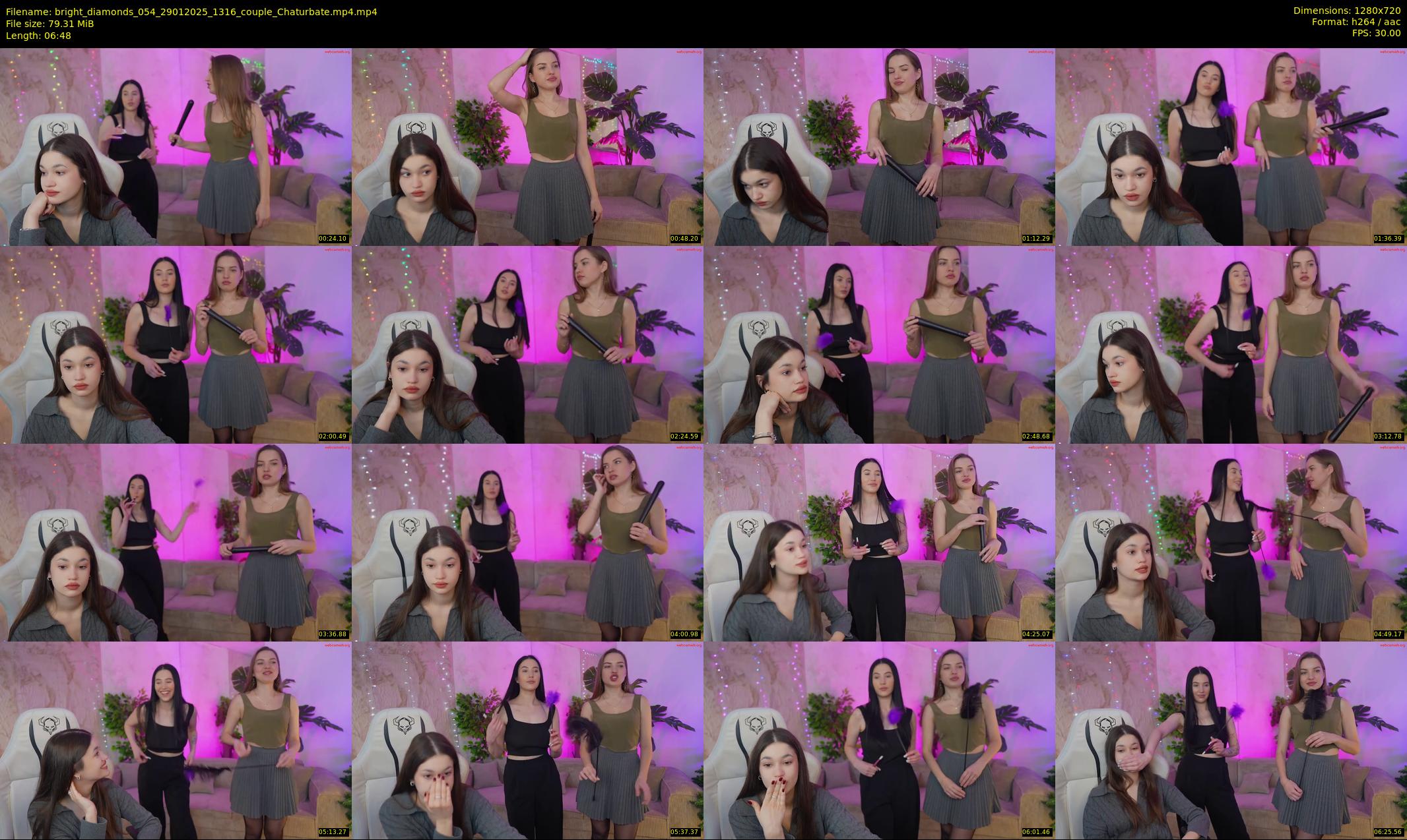 bright_diamonds_054 — 7 minute Chaturbate couple cam show recording, 720p, Jan 29, 2025