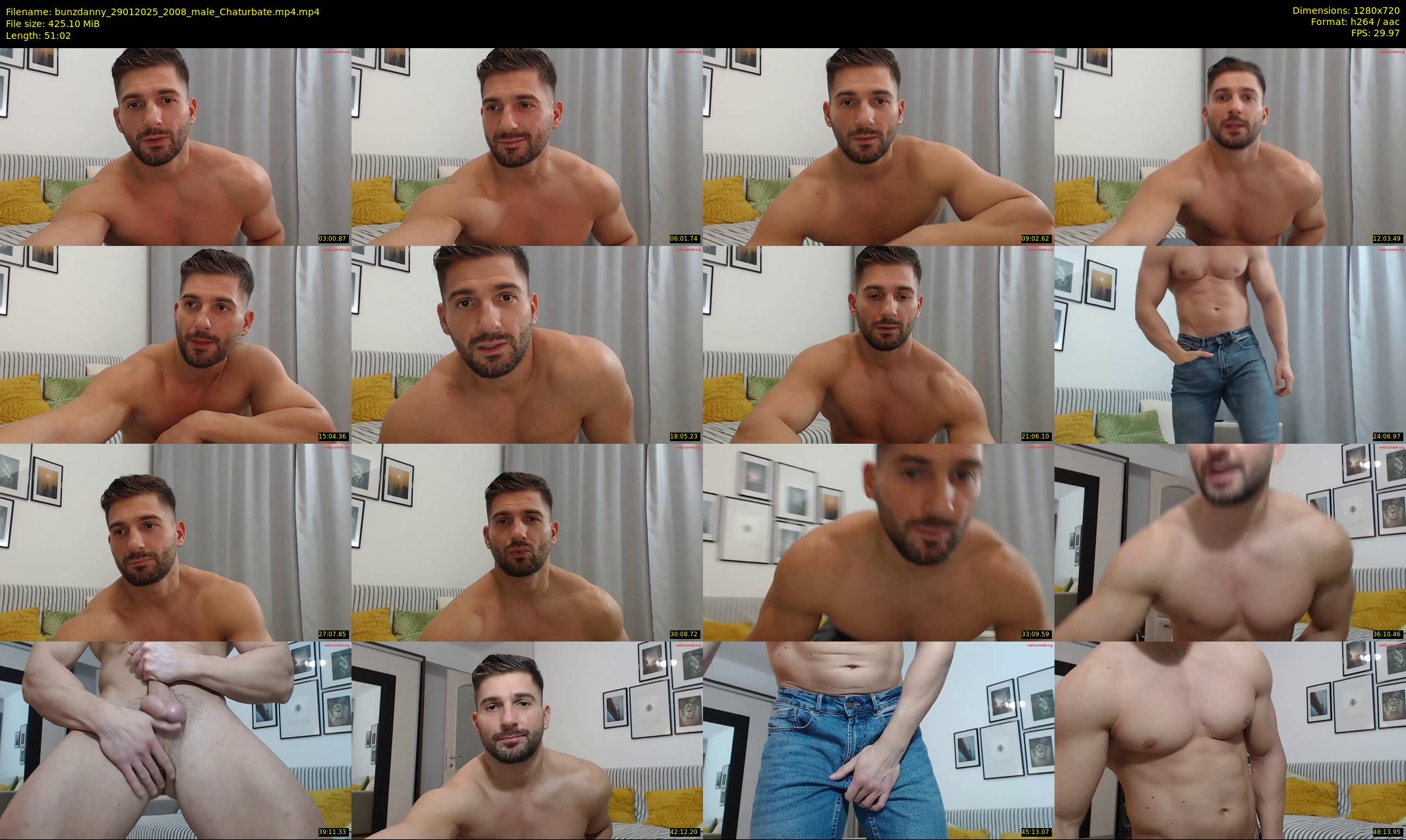 bunzdanny — 52 minute Chaturbate male cam show recording, 720p, Jan 29, 2025