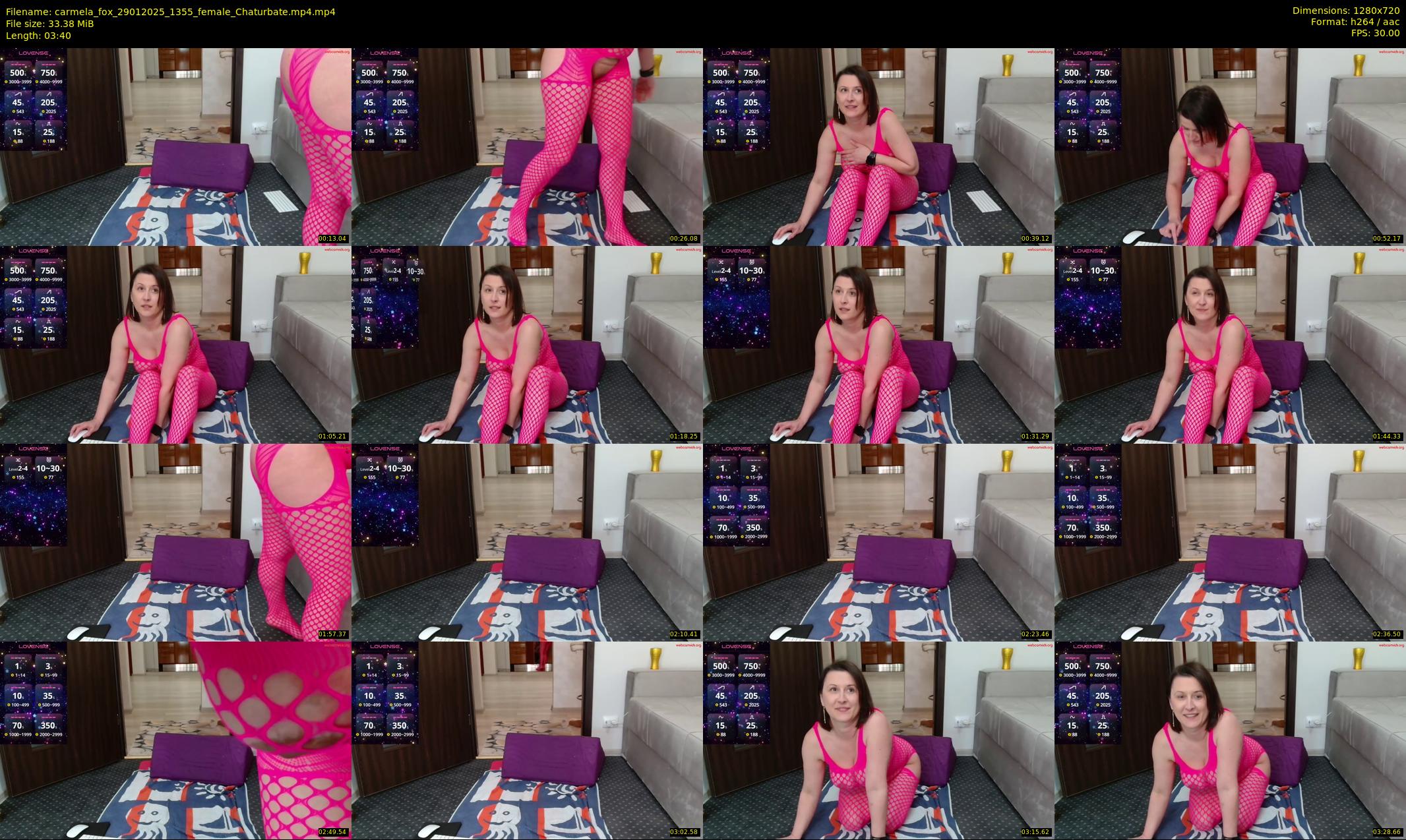 carmela_fox — 4 minute Chaturbate female cam show recording, 720p, Jan 29, 2025