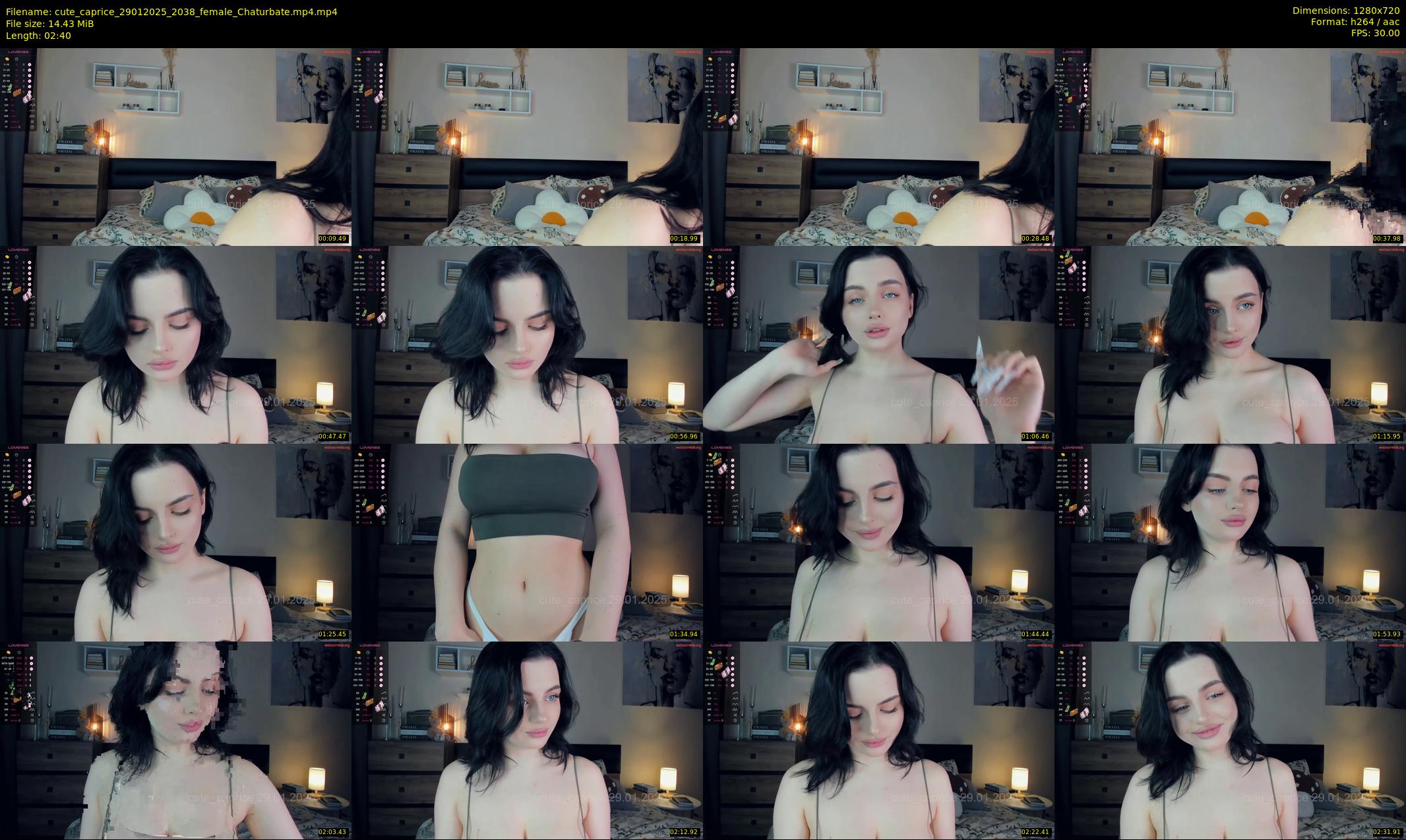 cute_caprice — 3 minute Chaturbate female cam show recording, 720p, Jan 29, 2025