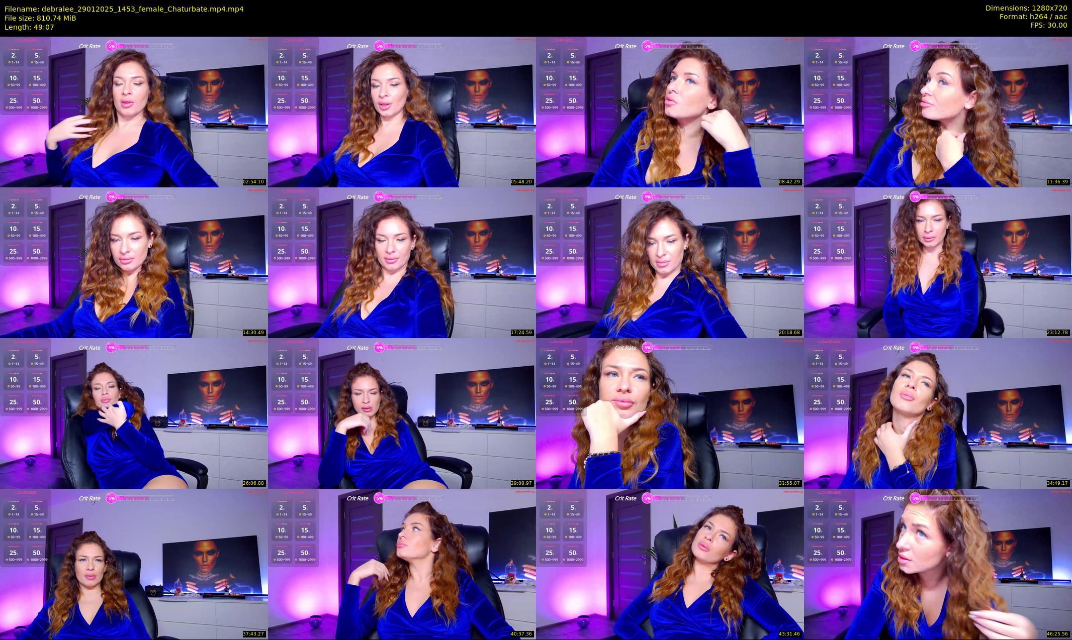 debralee — 50 minute Chaturbate female cam show recording, 720p, Jan 29, 2025