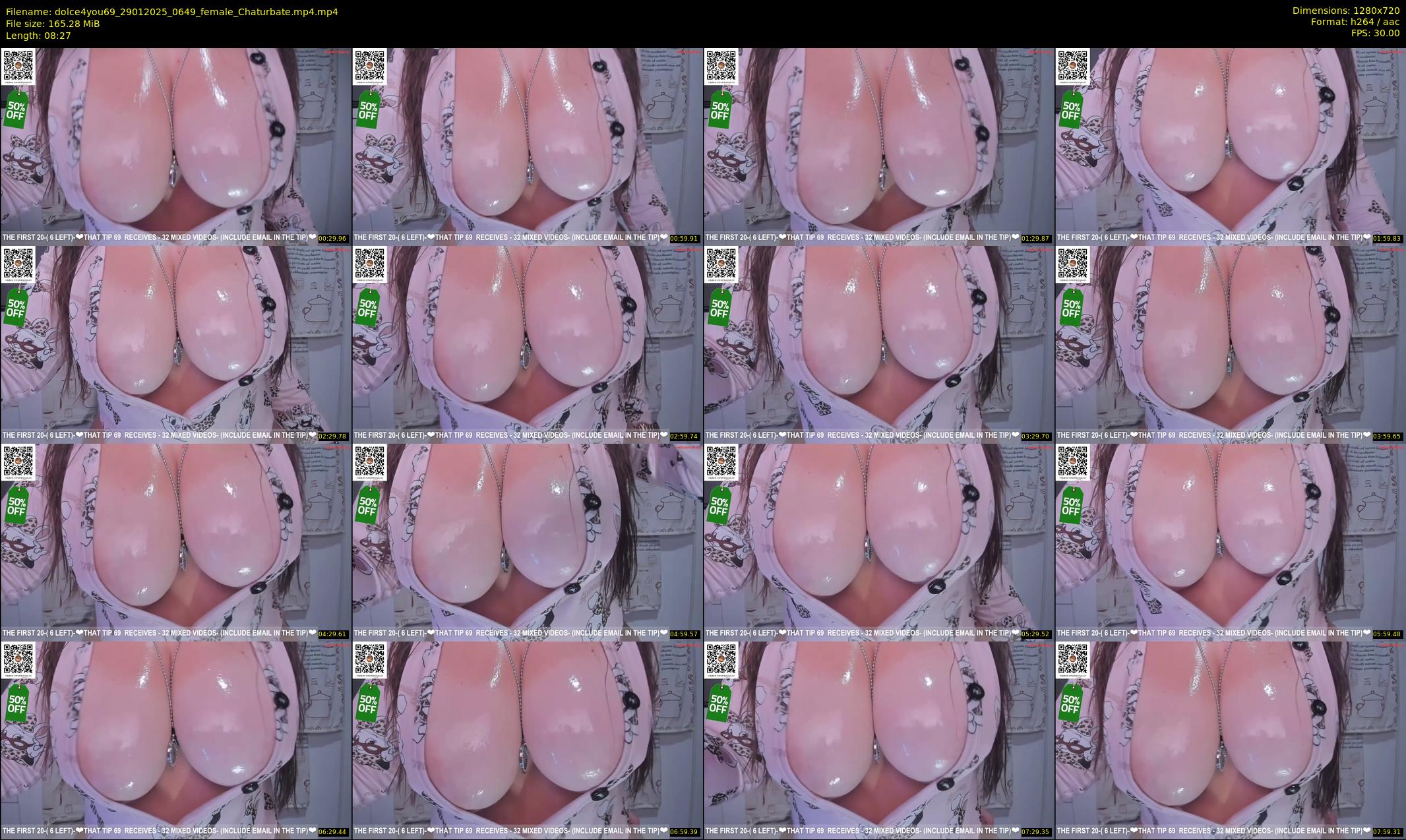 dolce4you69 — 9 minute Chaturbate female cam show recording, 720p, Jan 29, 2025