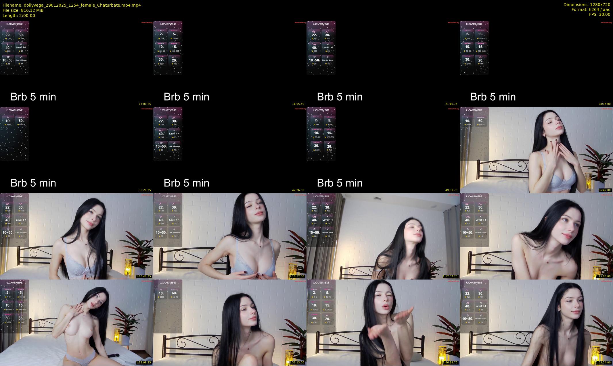 dollyvega — 120 minute Chaturbate female cam show recording, 720p, Jan 29, 2025