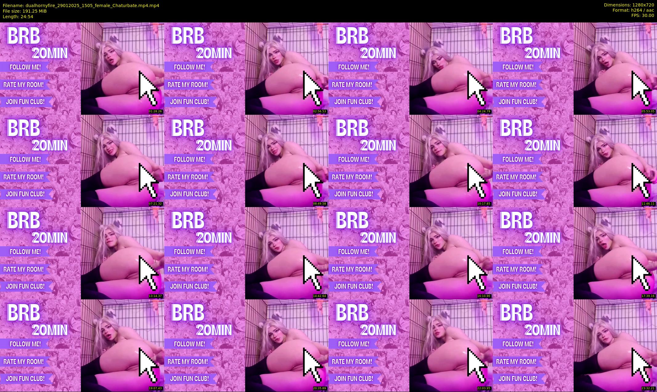 dualhornyfire — 25 minute Chaturbate couple cam show recording, 720p, Jan 29, 2025