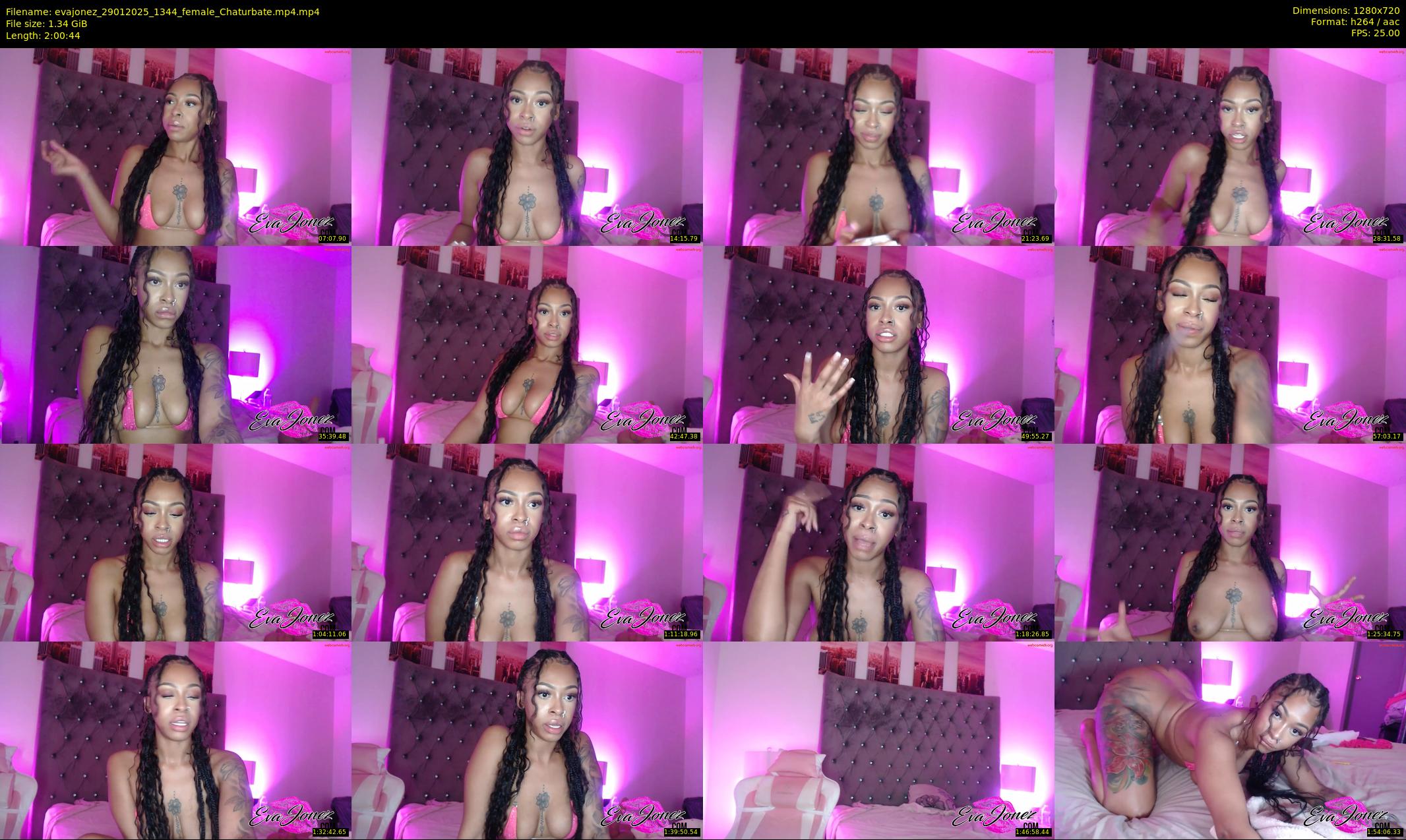 evajonez — 121 minute Chaturbate female cam show recording, 720p, Jan 29, 2025