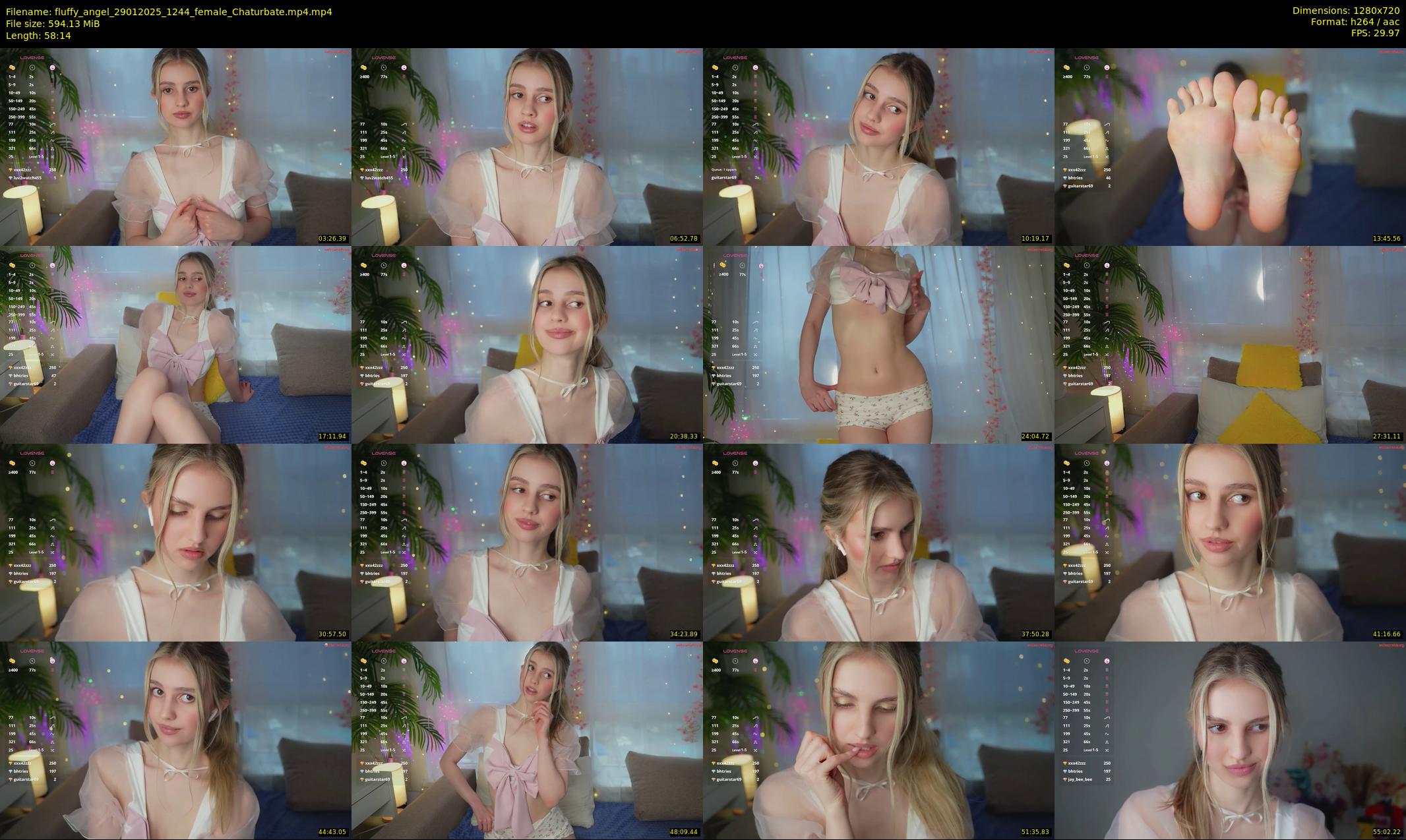 fluffy_angel — 59 minute Chaturbate female cam show recording, 720p, Jan 29, 2025