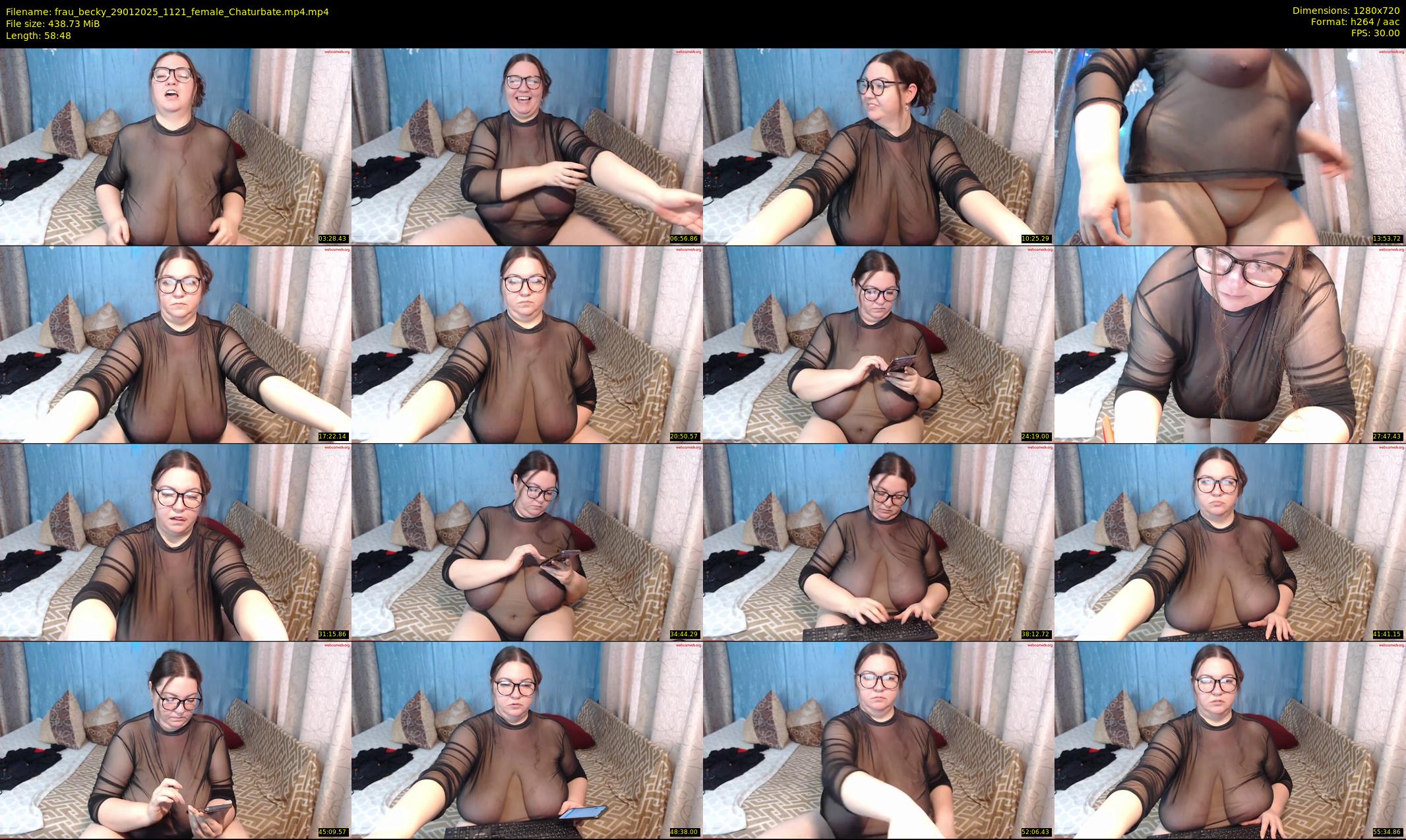 frau_becky — 59 minute Chaturbate female cam show recording, 720p, Jan 29, 2025