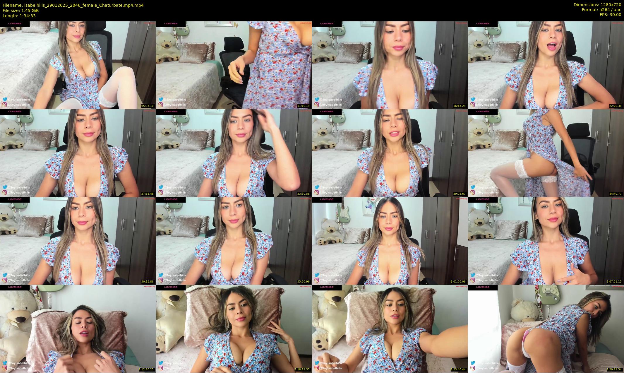 isabelhills — 95 minute Chaturbate female cam show recording, 720p, Jan 29, 2025