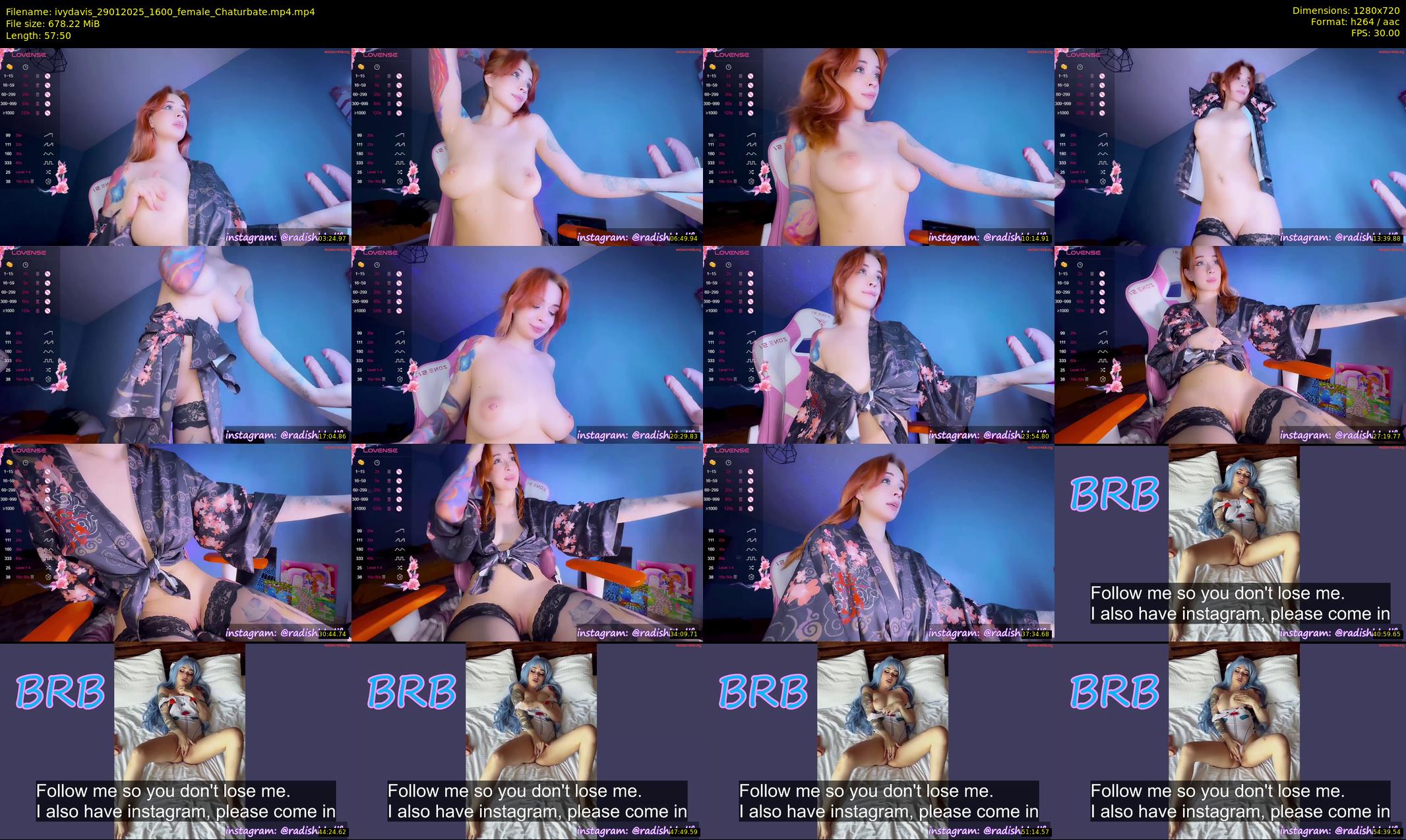 ivydavis — 58 minute Chaturbate female cam show recording, 720p, Jan 29, 2025