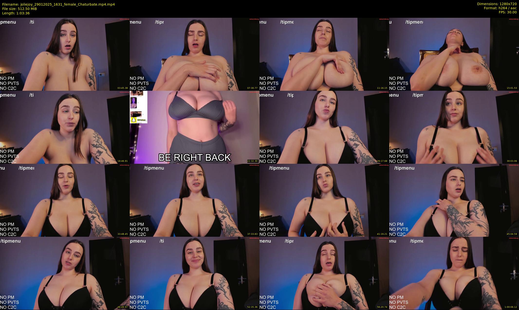 joliejoy — 64 minute Chaturbate female cam show recording, 720p, Jan 29, 2025