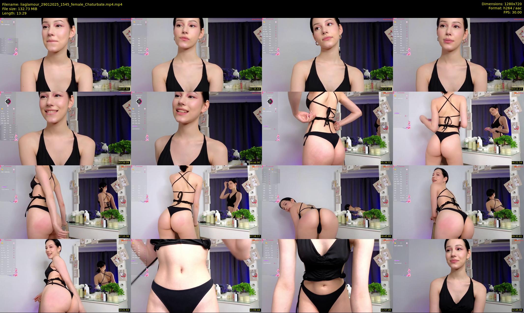 liaglamour — 14 minute Chaturbate female cam show recording, 720p, Jan 29, 2025