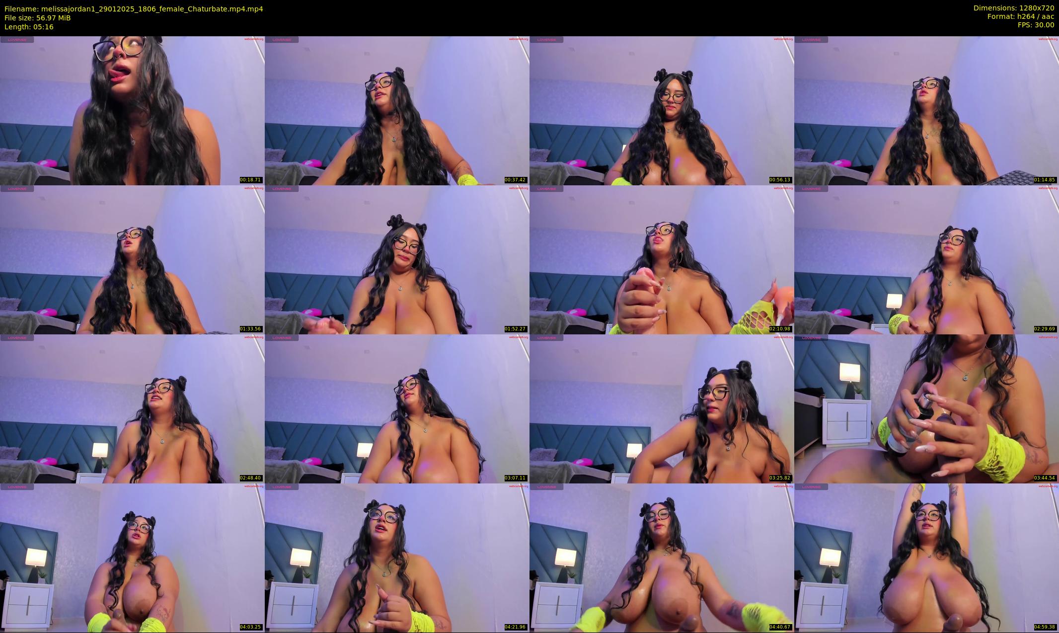 melissajordan1 — 6 minute Chaturbate female cam show recording, 720p, Jan 29, 2025