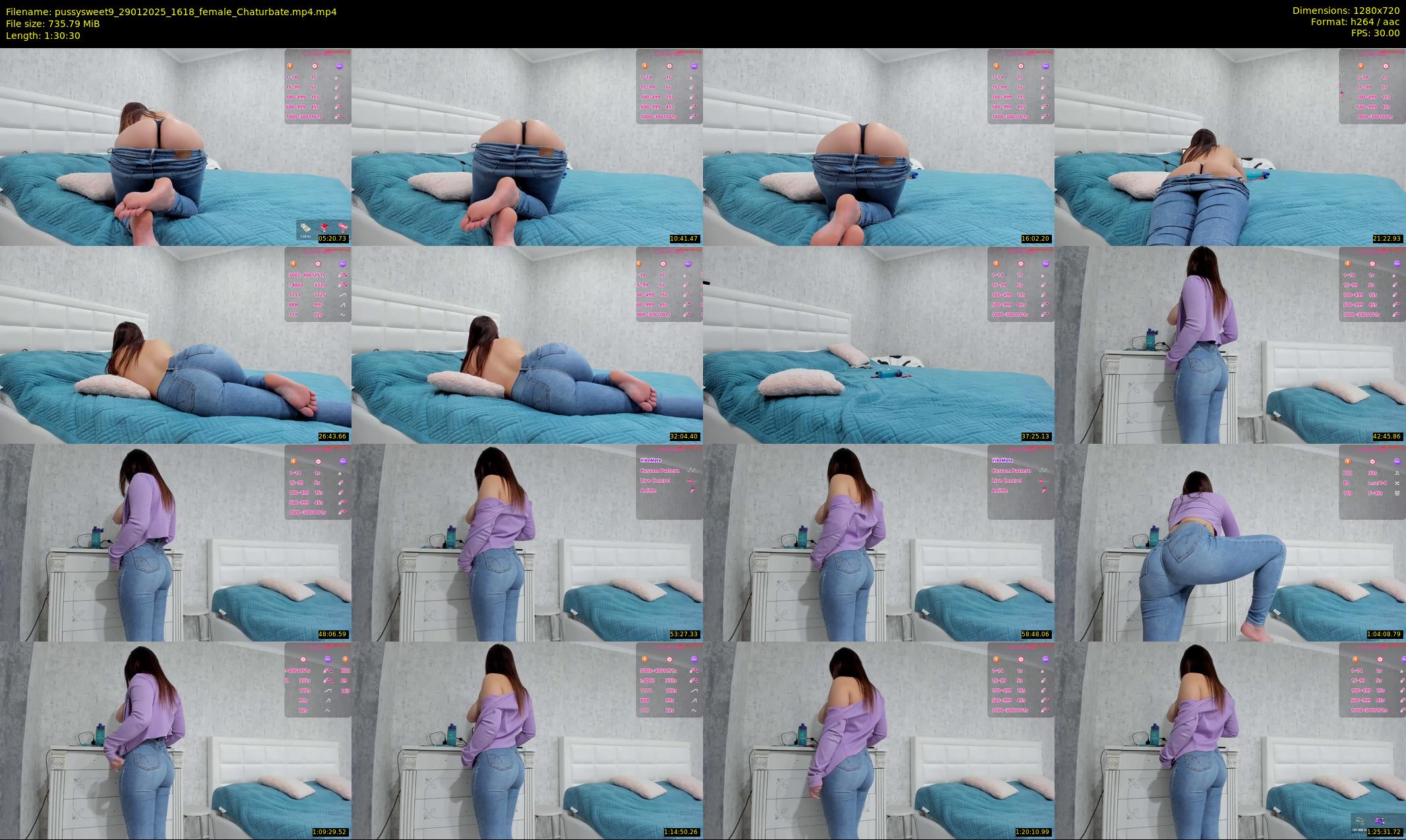 pussysweet9 — 91 minute Chaturbate female cam show recording, 720p, Jan 29, 2025