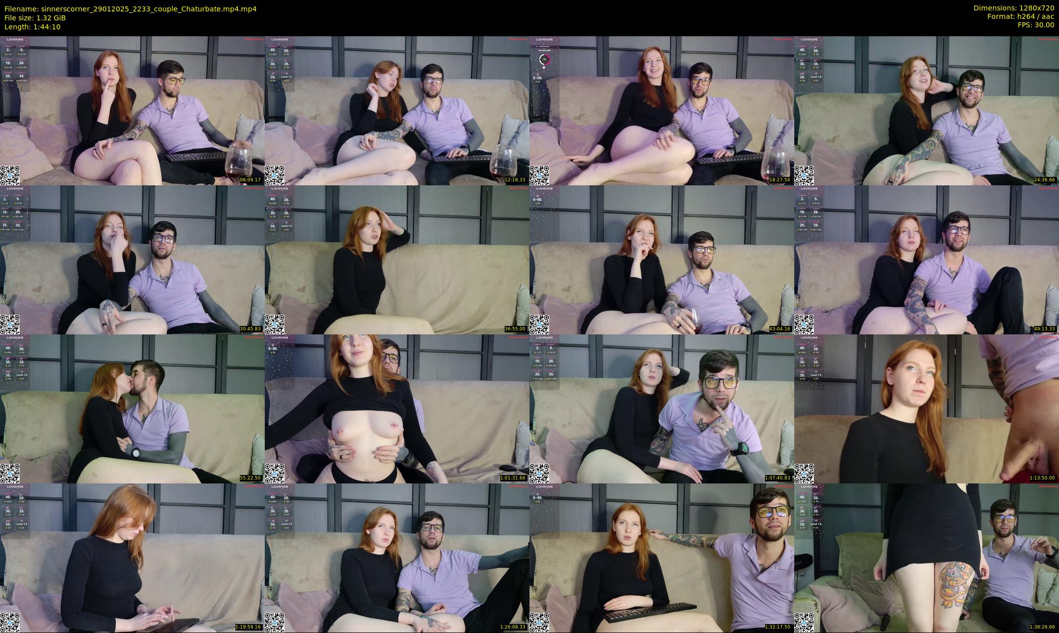 sinnerscorner — 105 minute Chaturbate couple cam show recording, 720p, Jan 29, 2025