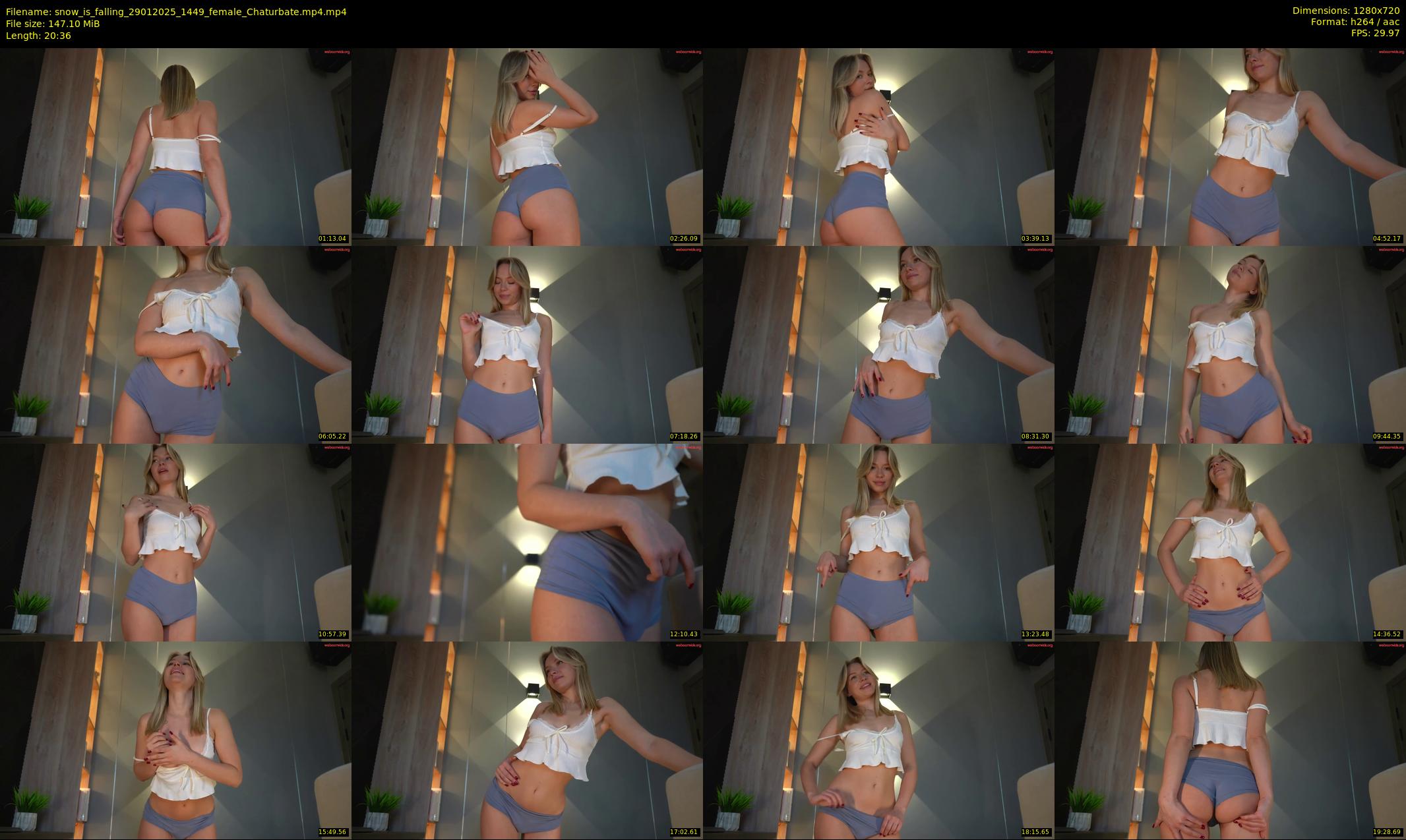 snow_is_falling — 21 minute Chaturbate female cam show recording, 720p, Jan 29, 2025