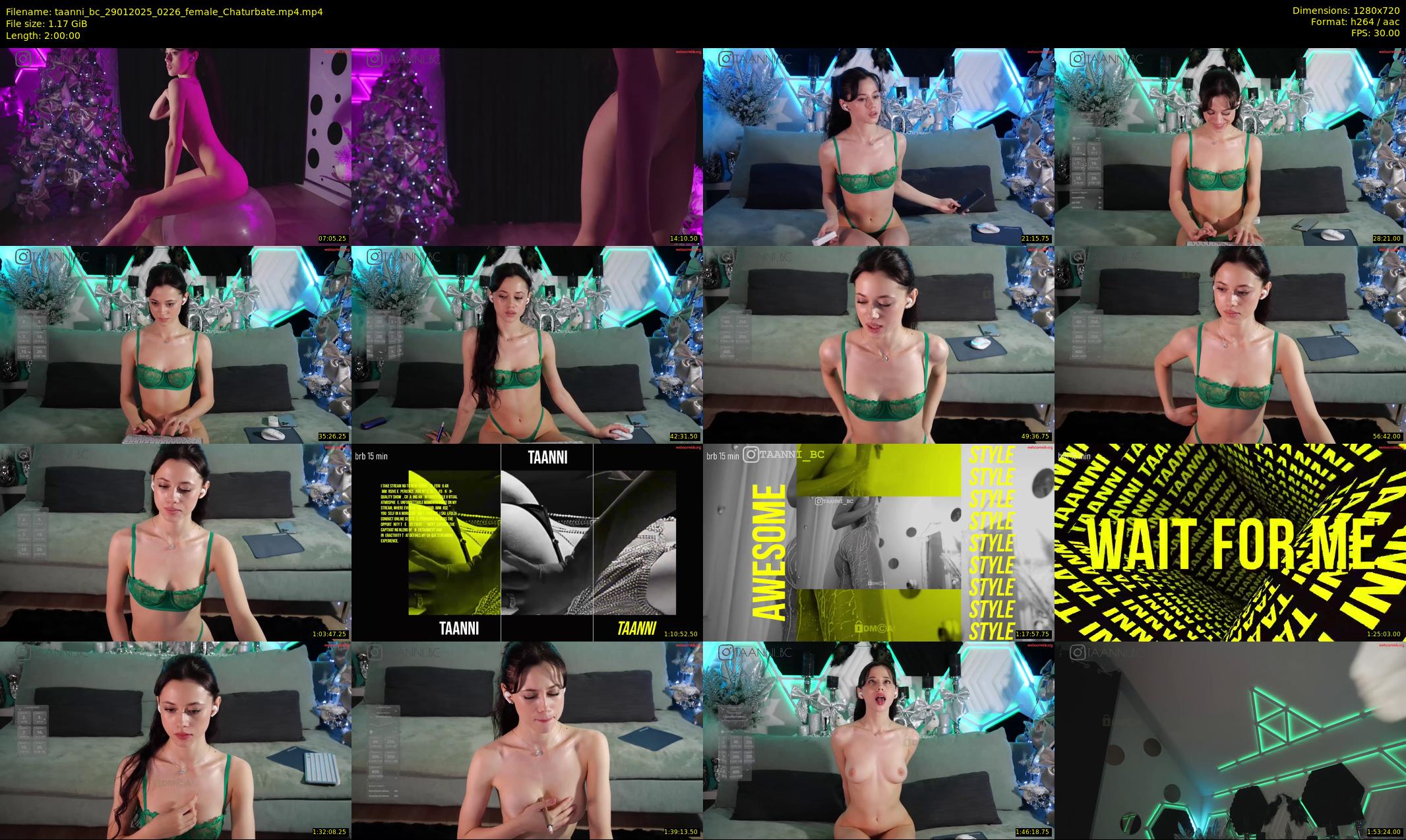 taanni_bc — 120 minute Chaturbate female cam show recording, 720p, Jan 29, 2025