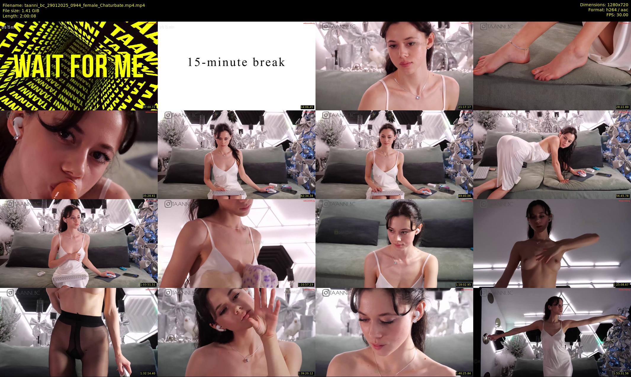 taanni_bc — 121 minute Chaturbate female cam show recording, 720p, Jan 29, 2025