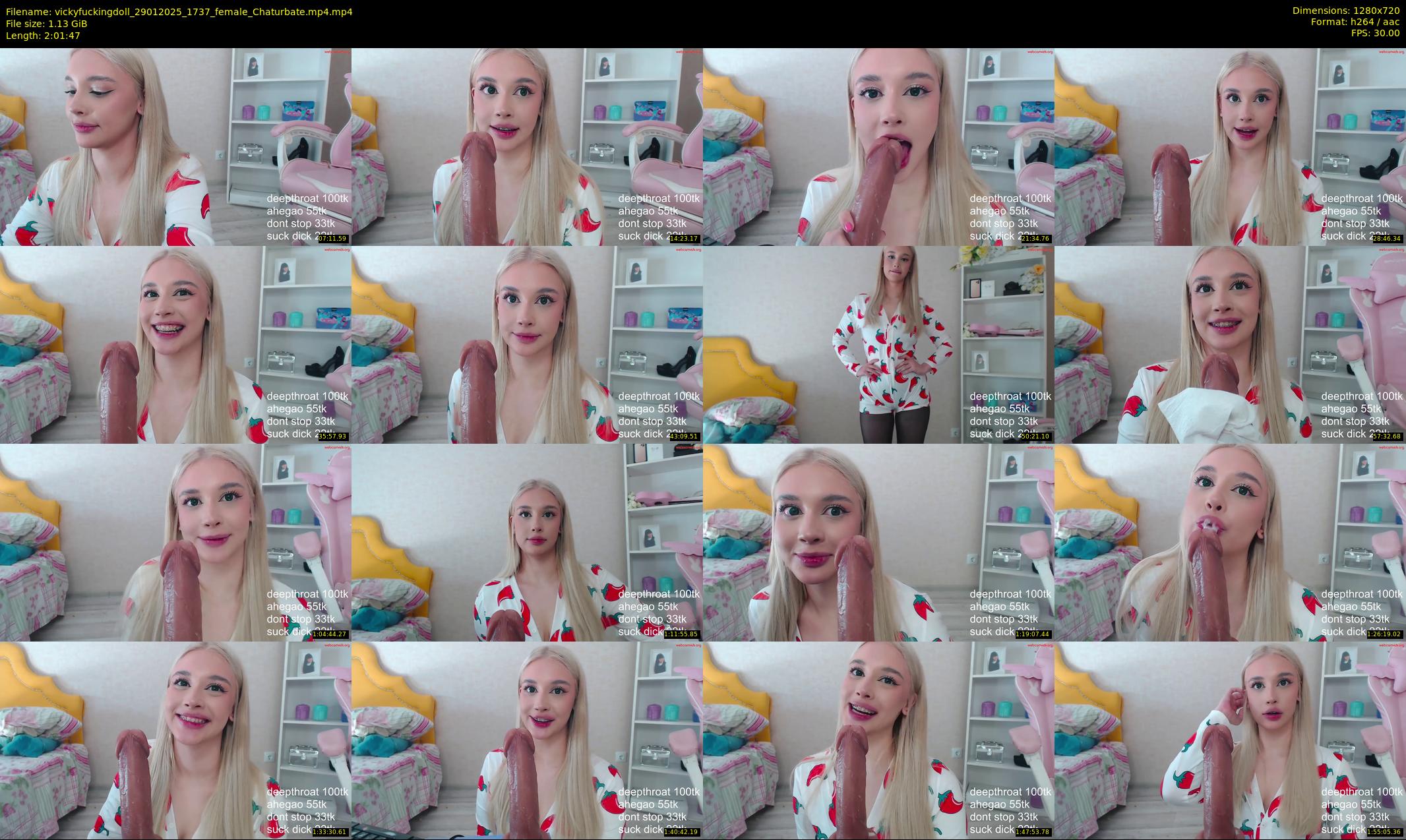 vickyfuckingdoll — 122 minute Chaturbate female cam show recording, 720p, Jan 29, 2025