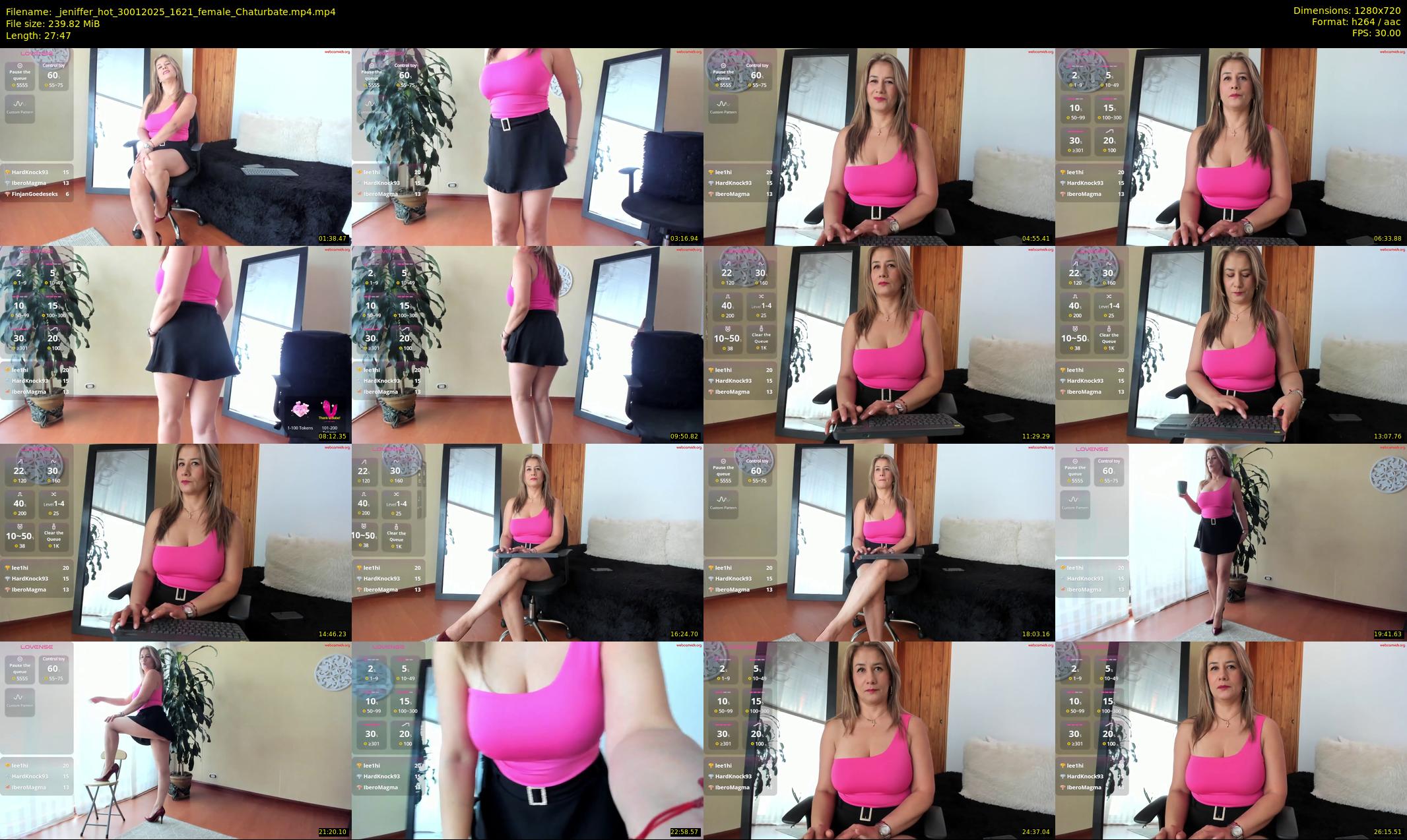 _jeniffer_hot — 28 minute Chaturbate female cam show recording, 720p, Jan 30, 2025