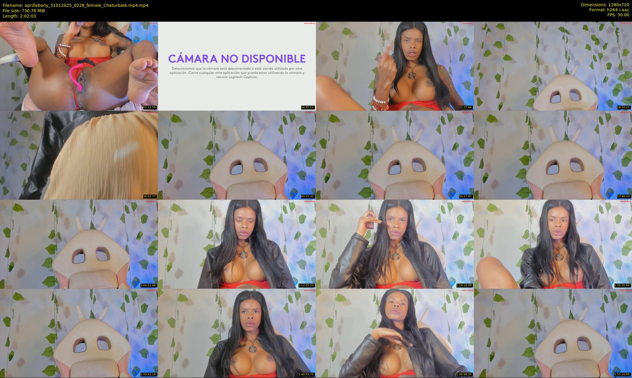 aprillebony — 123 minute Chaturbate female cam show recording, 720p, Jan 31, 2025