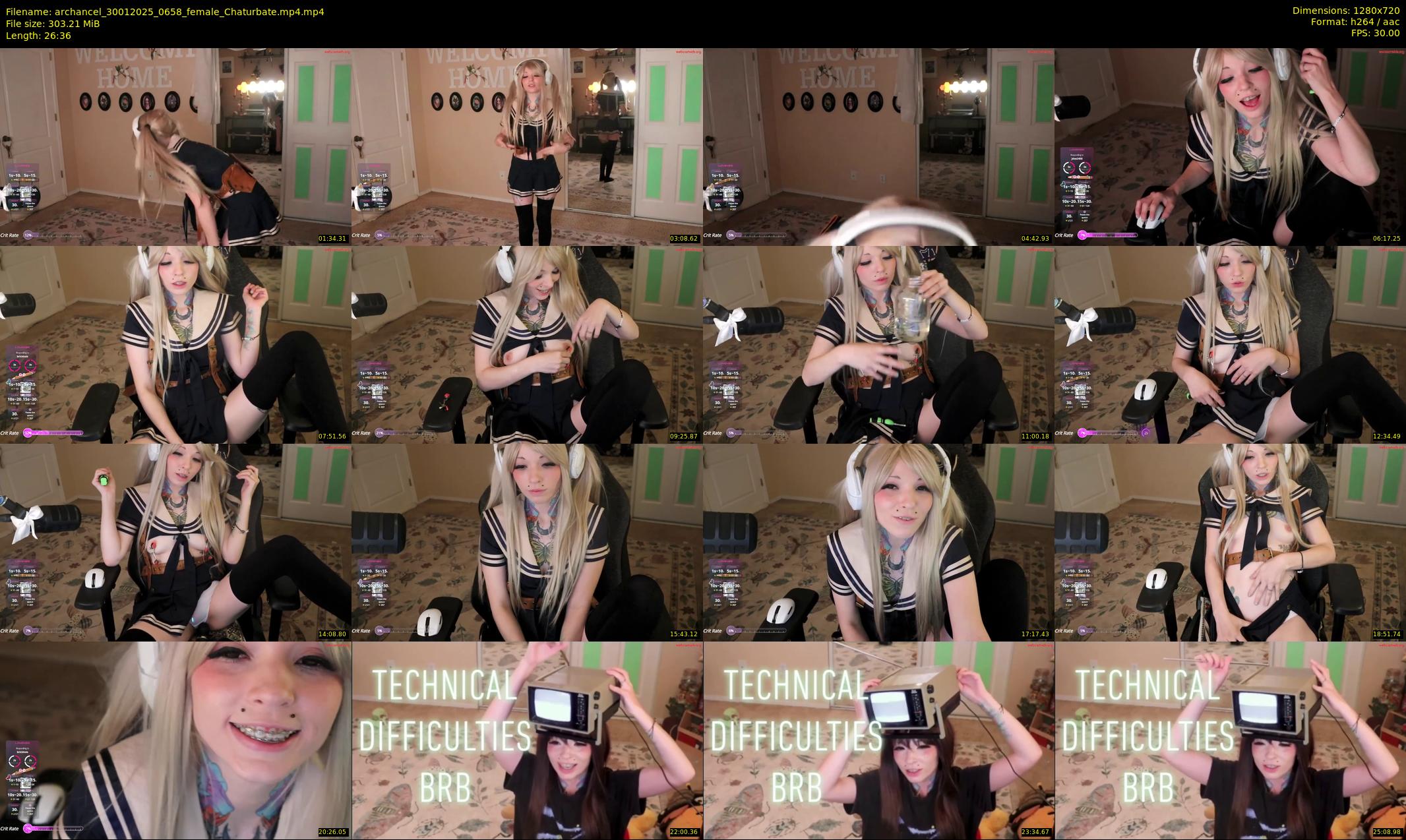 archancel — 27 minute Chaturbate female cam show recording, 720p, Jan 30, 2025