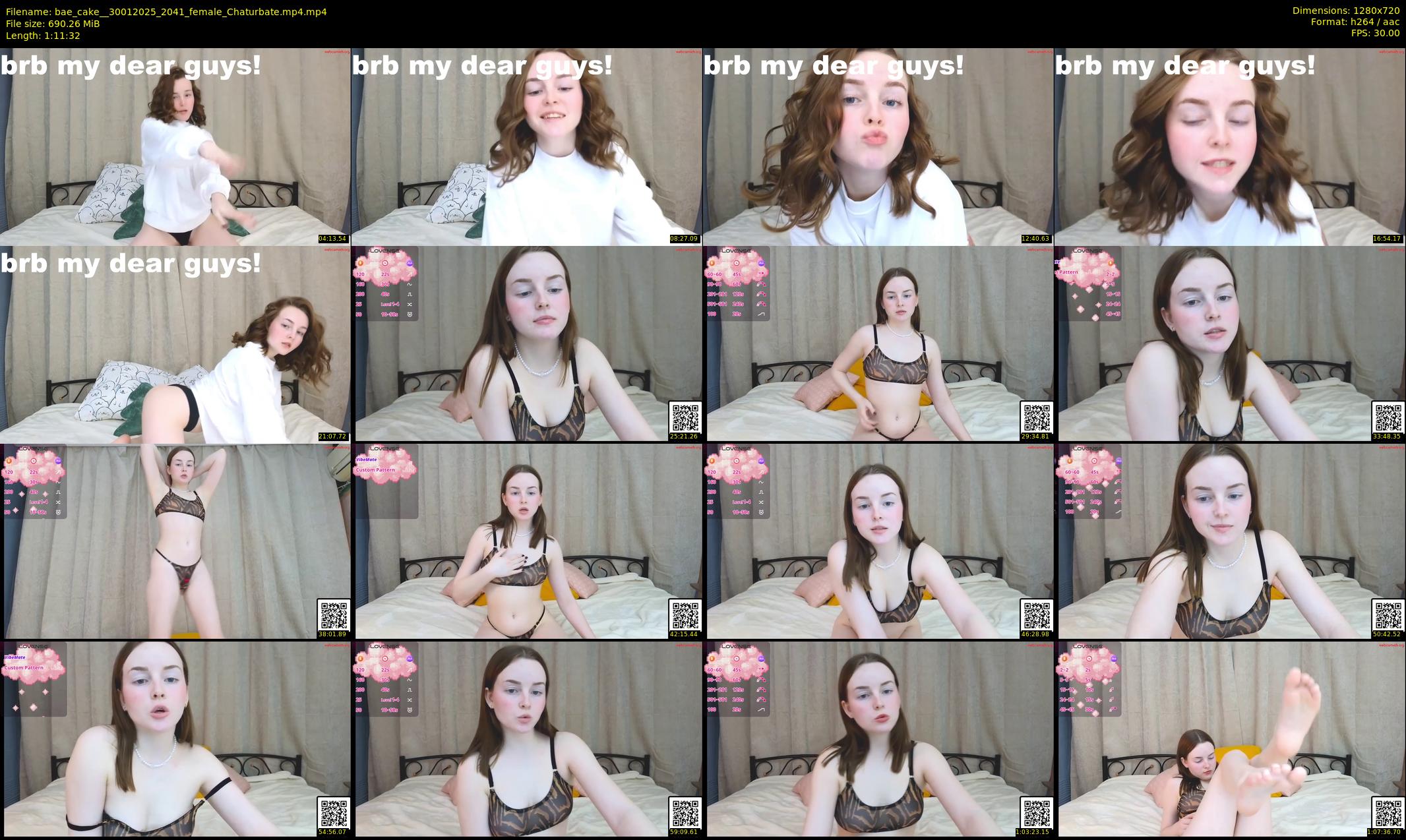 bae_cake_ — 72 minute Chaturbate female cam show recording, 720p, Jan 30, 2025